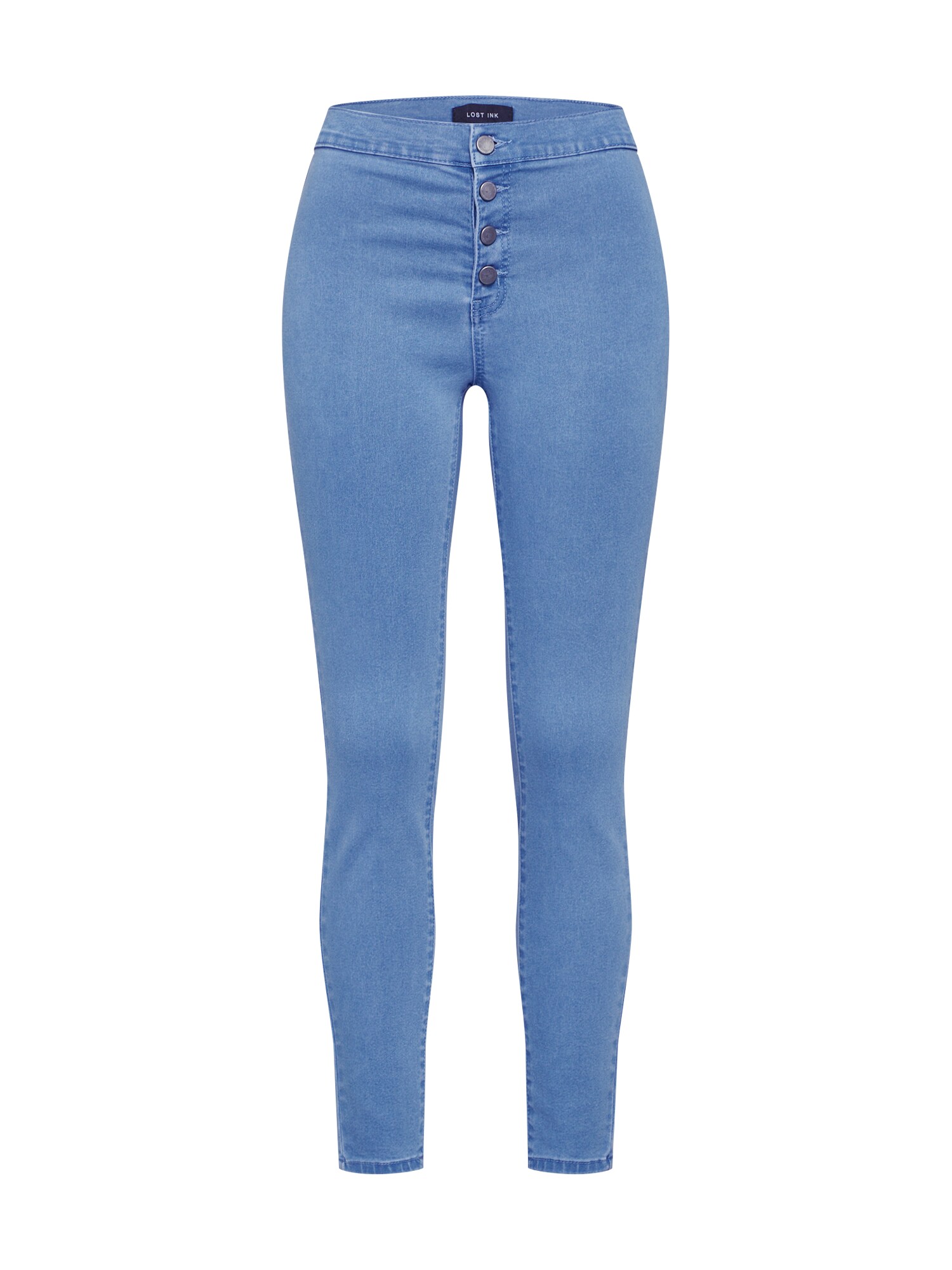 Lost Ink Dames Jeggings Mid Rise Jegging Light Denim Blauw lost ink kopen in de aanbieding