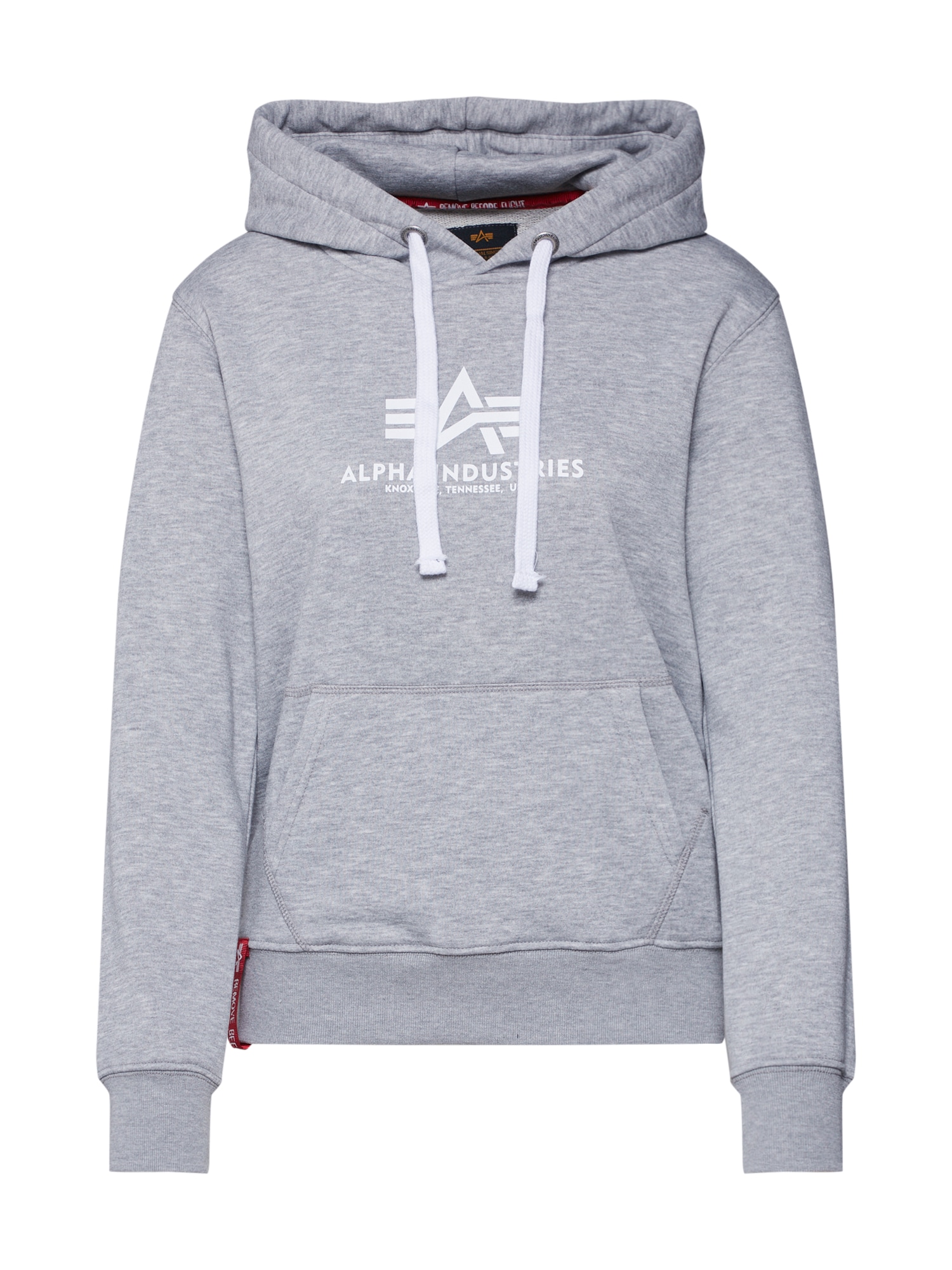 ALPHA INDUSTRIES Mikina  sivá melírovaná / biela