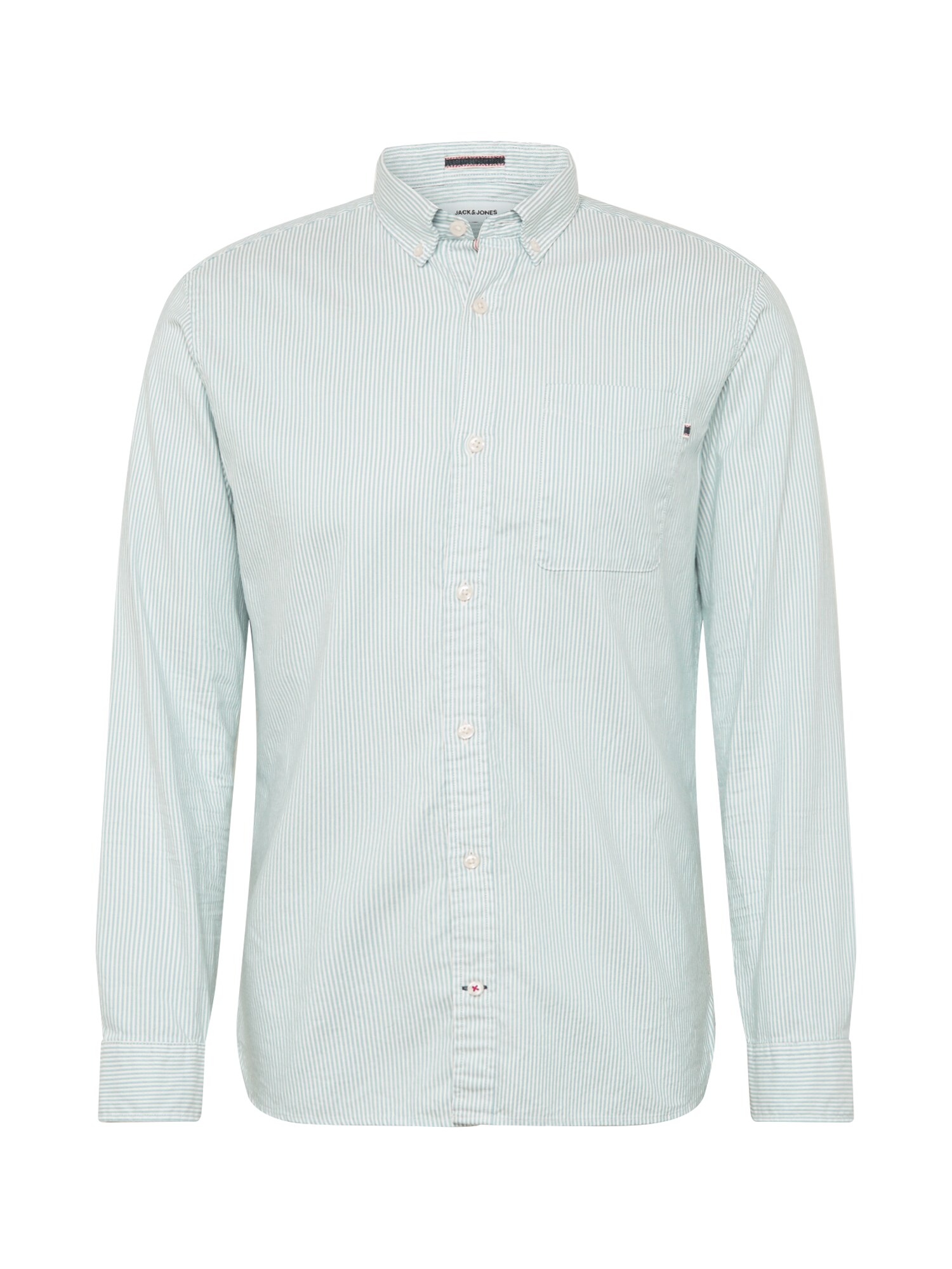 JACK & JONES Dalykinio stiliaus marškiniai 'Oxford'  balta / šviesiai mėlyna