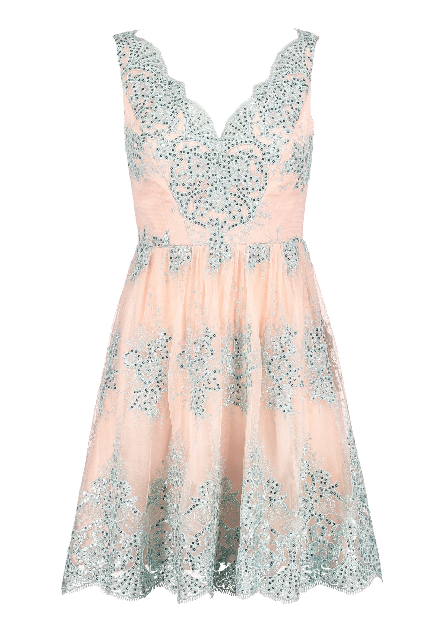 Vera Mont Dames Cocktailjurk Zilvergrijs Oudroze vera mont kopen in de aanbieding