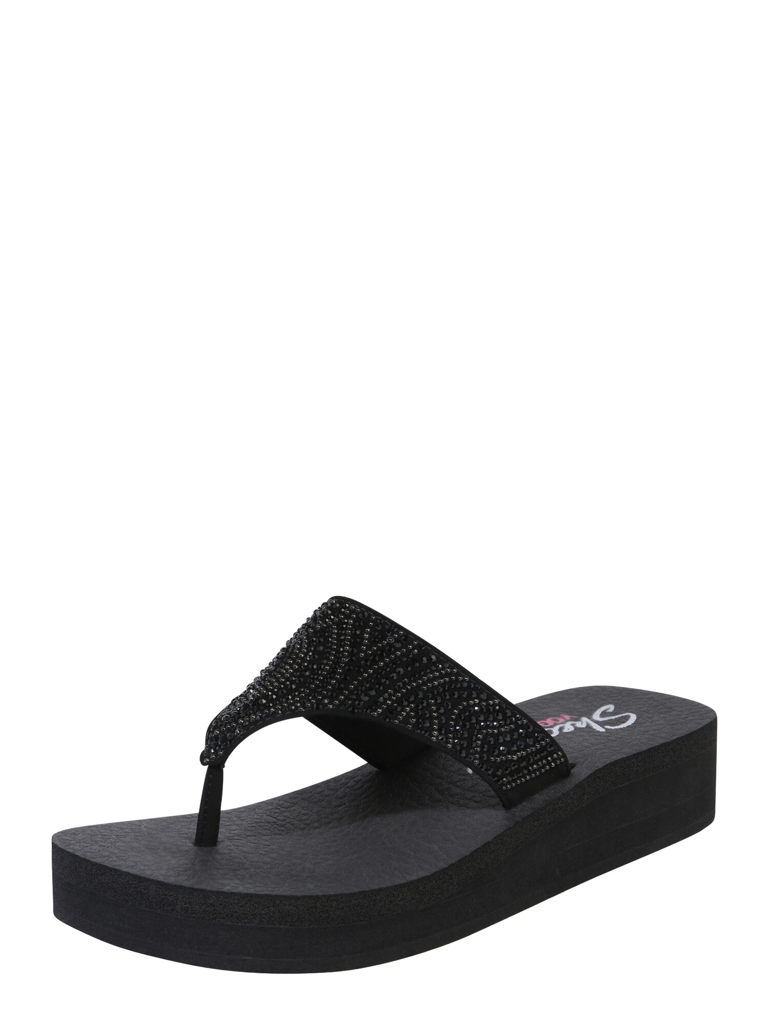 SKECHERS Šlepetės per pirštą 'VINYASA'  juoda