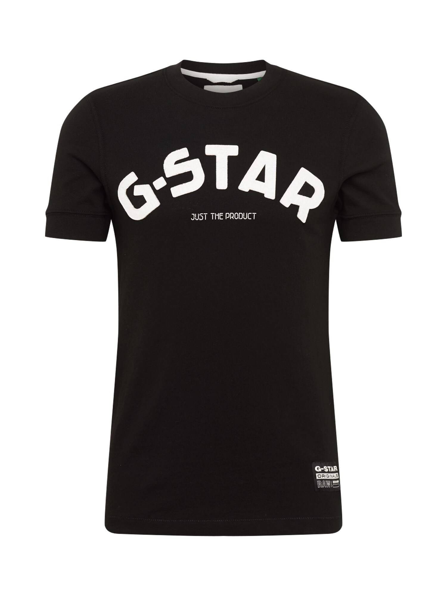 G-Star RAW Marškinėliai  juoda / balta