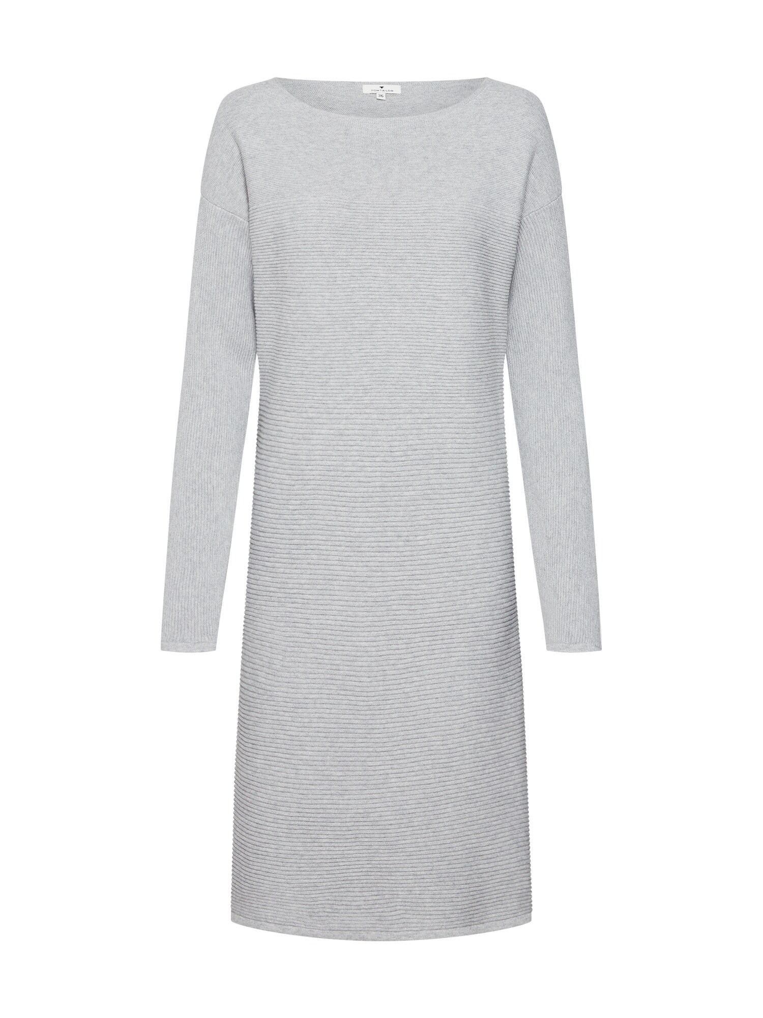 Tom Tailor Dames Jurk Zilvergrijs Grijs Gemeleerd tom tailor kopen in de aanbieding