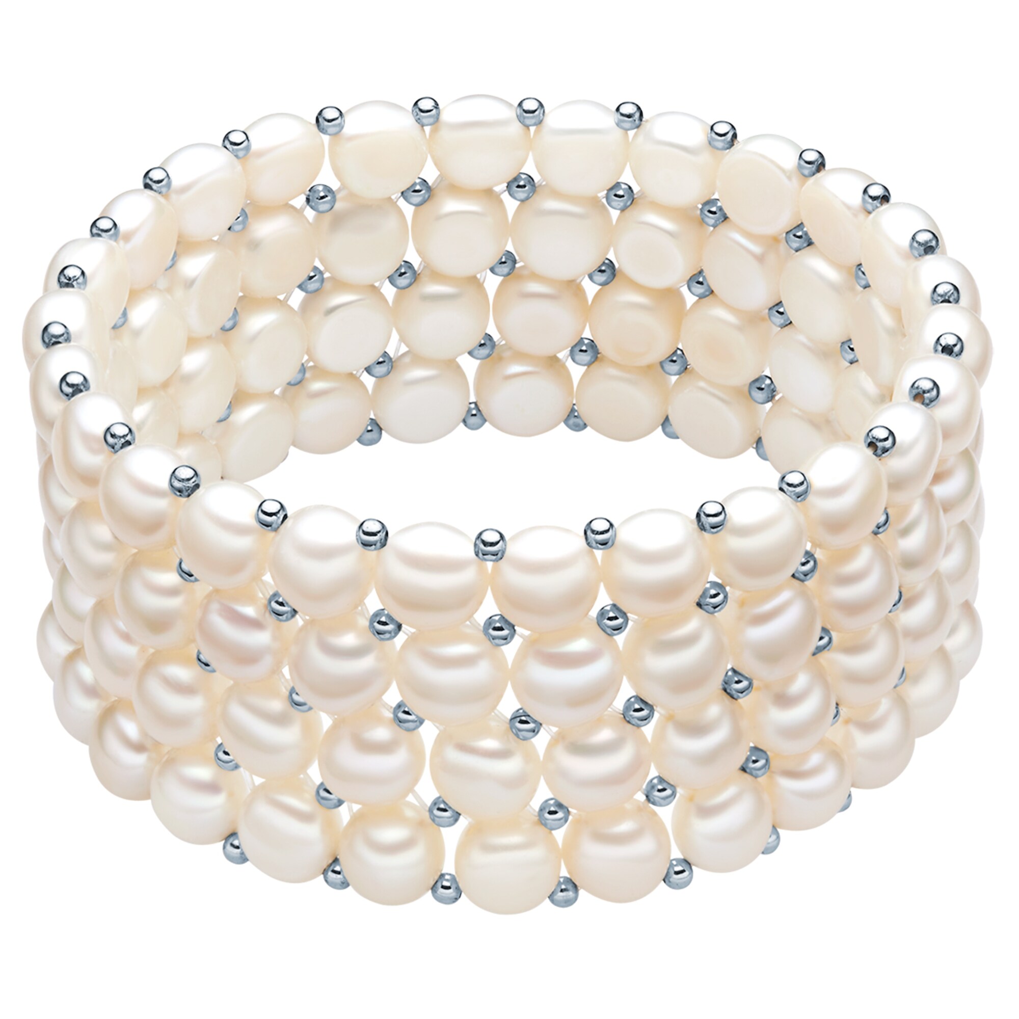 Valero Pearls Armband Zilver / Parelwit