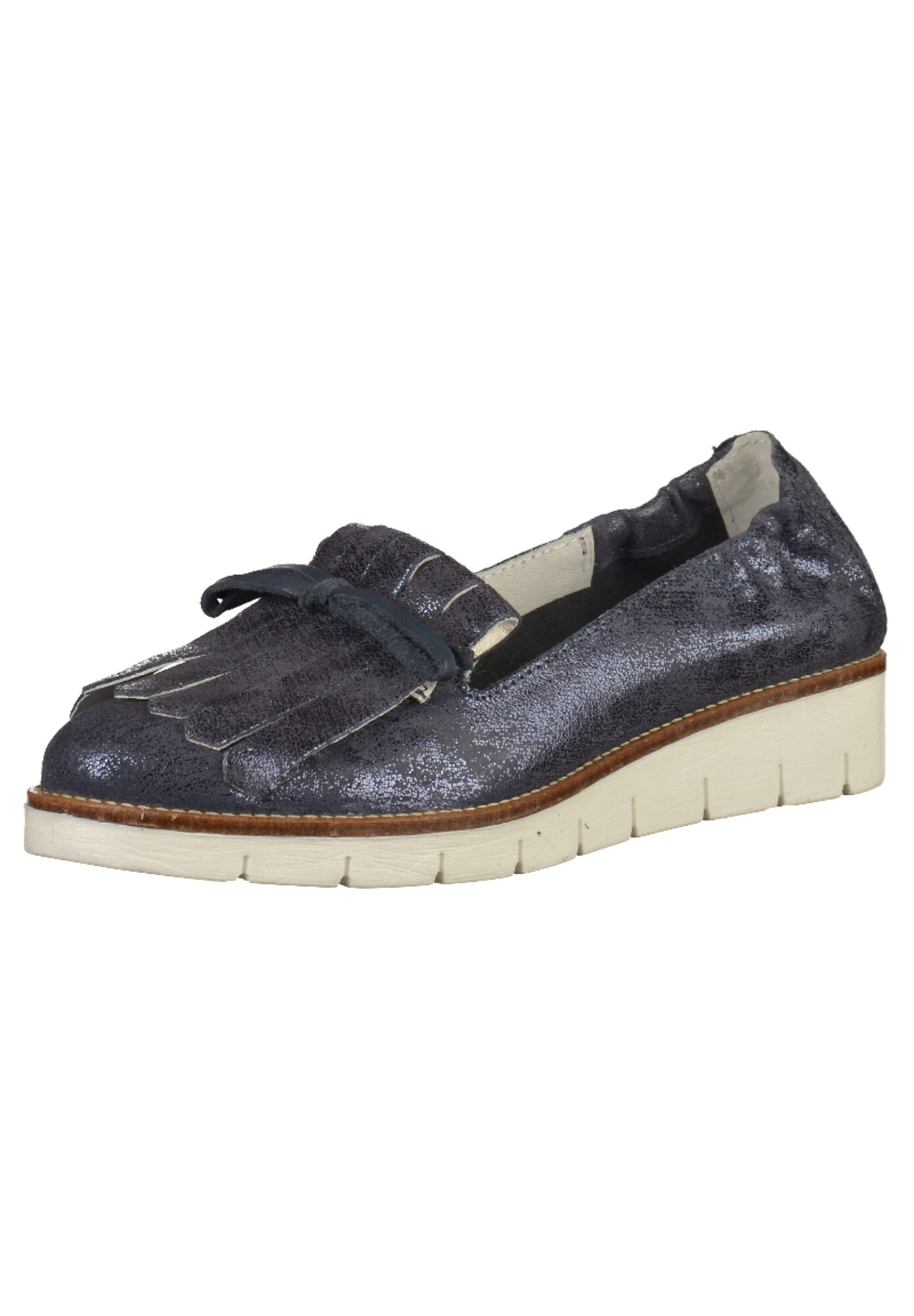 Spm Dames Instappers Navy Bruin Wit spm kopen in de aanbieding