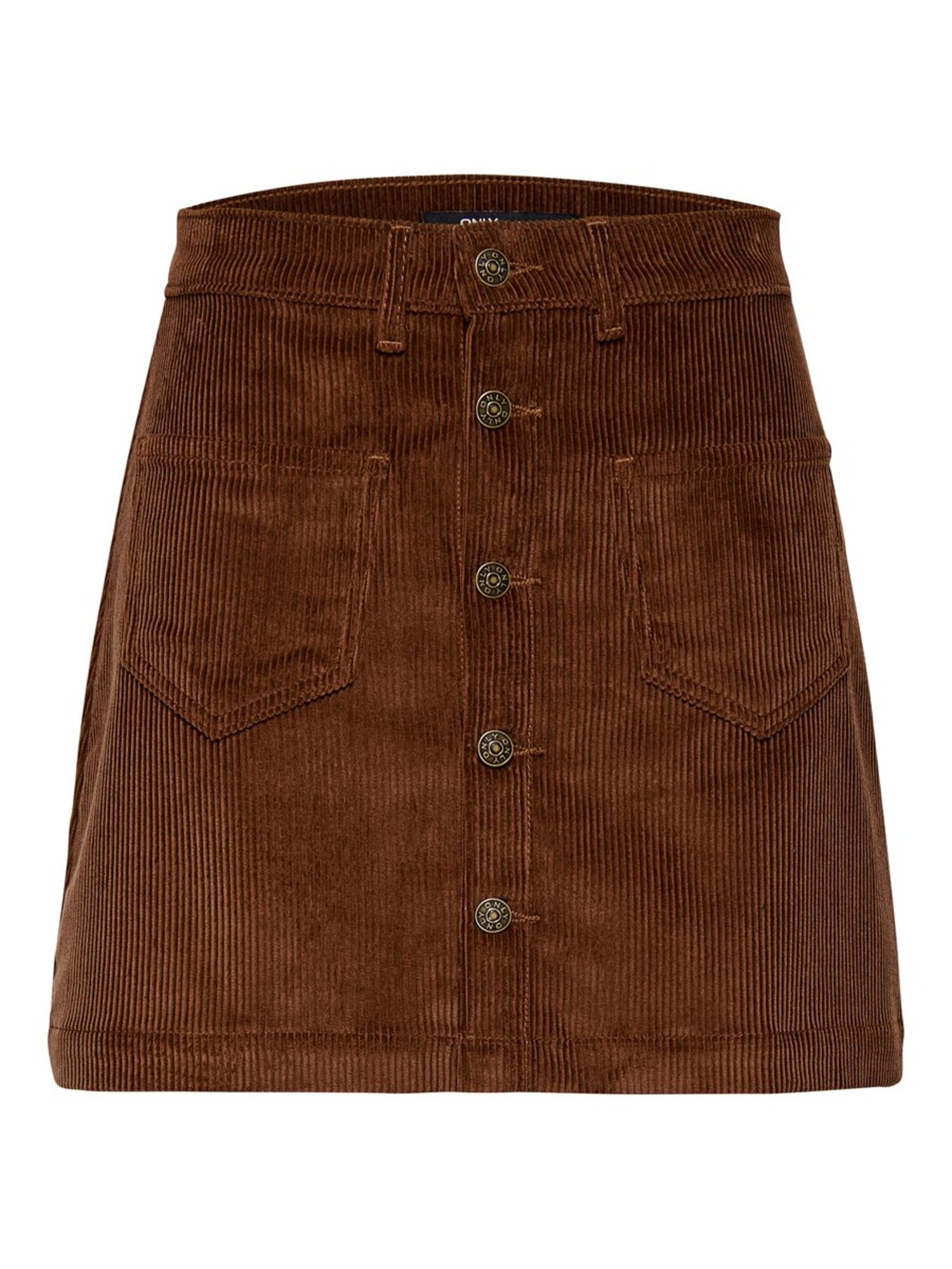 Only Dames Rok Kastanjebruin only kopen in de aanbieding