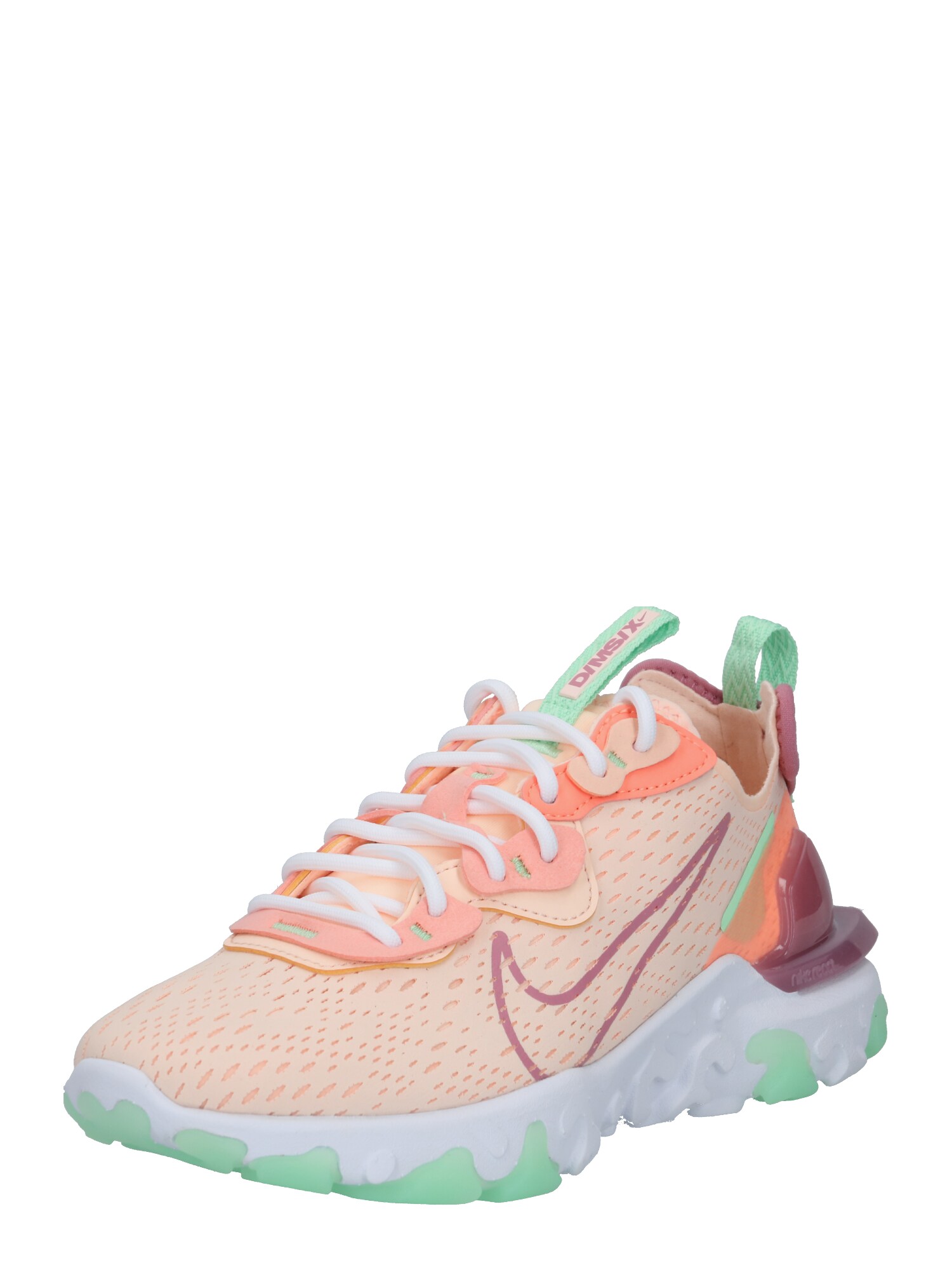 Nike Sportswear Sportbačiai be auliuko 'React Vision'  persikų spalva / rožinė
