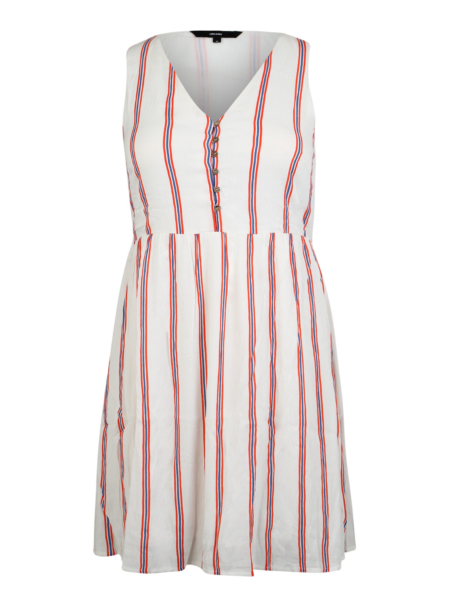 Vero Moda Curve Dames Zomerjurk Gemengde Kleuren Wit vero moda curve kopen in de aanbieding