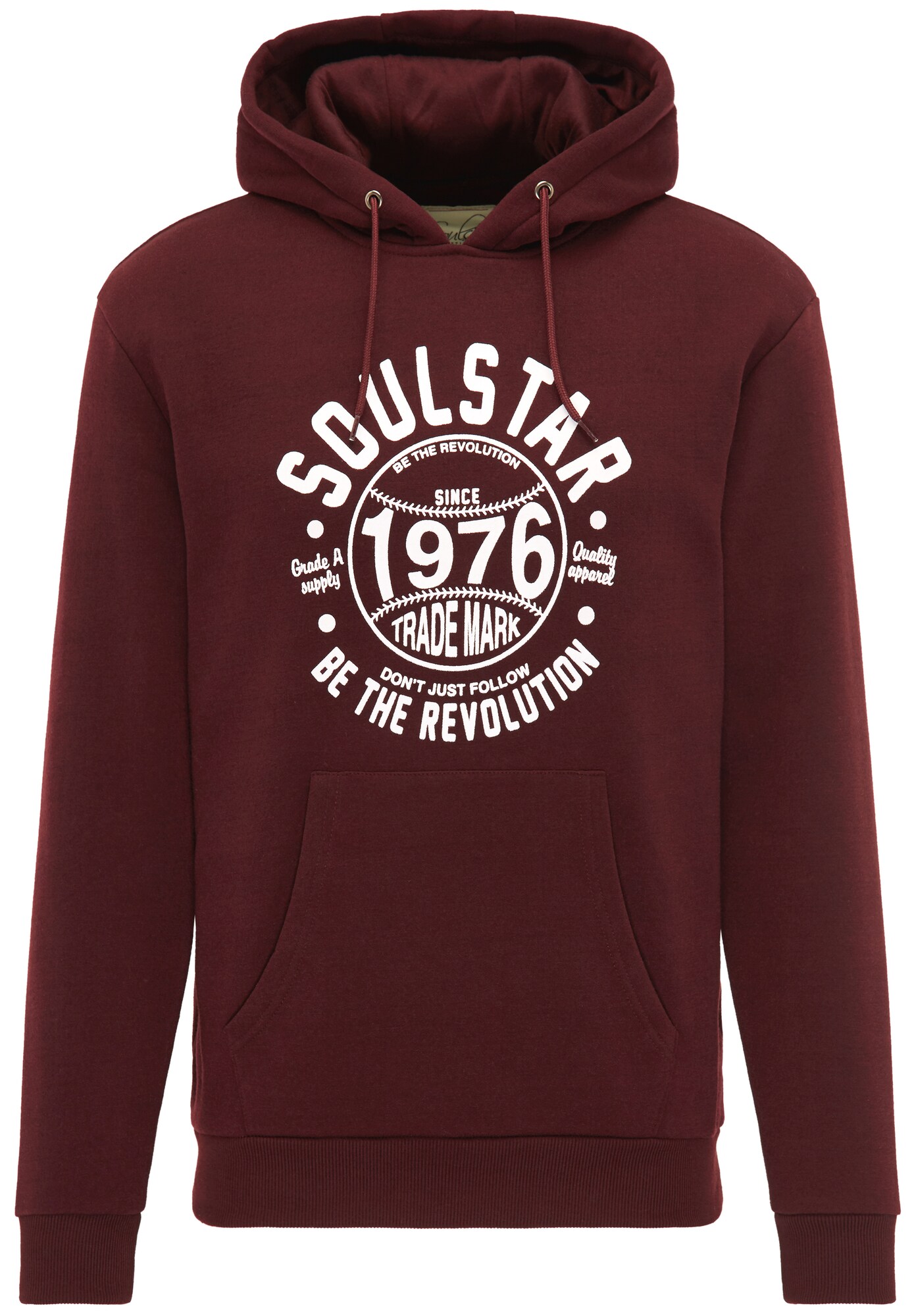Soulstar Heren Sweatshirt Bourgogne Wit soulstar kopen in de aanbieding