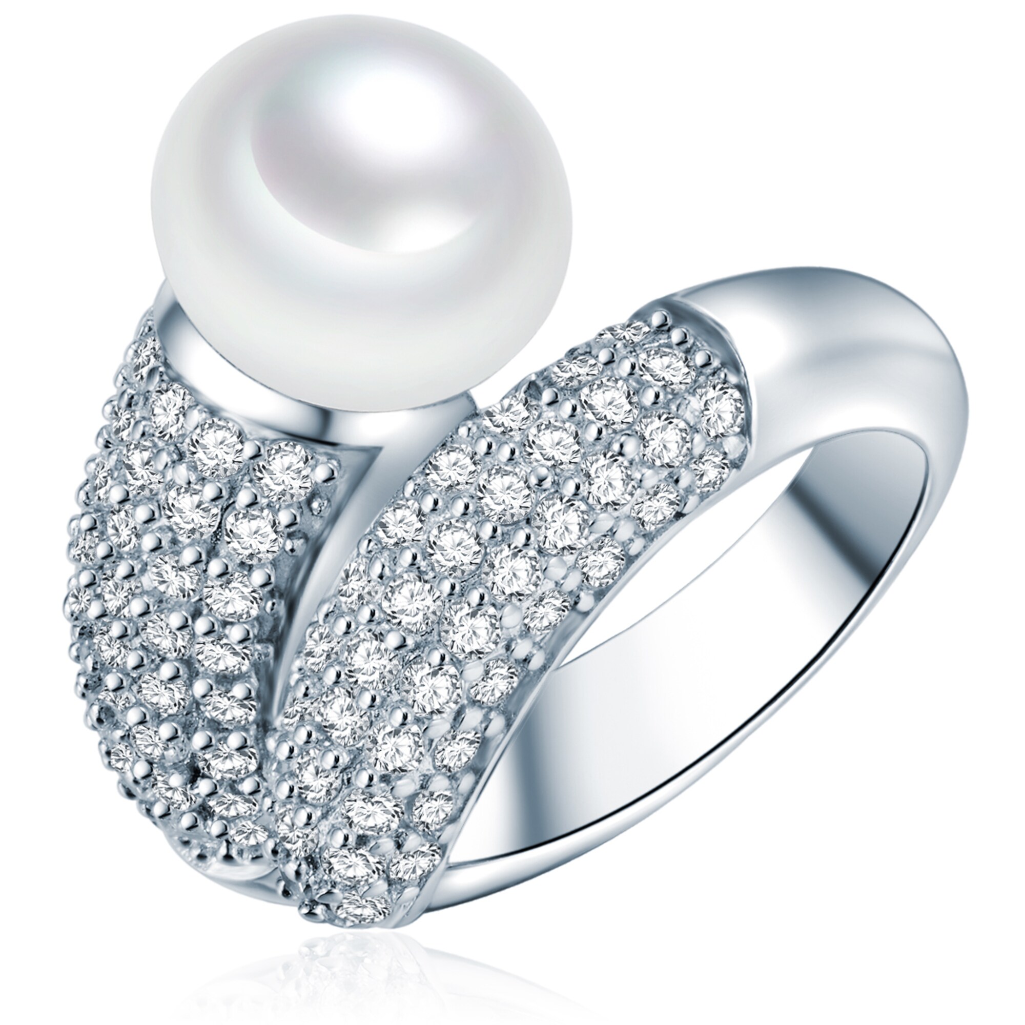 Valero Pearls Anello  argento / trasparente / bianco perla