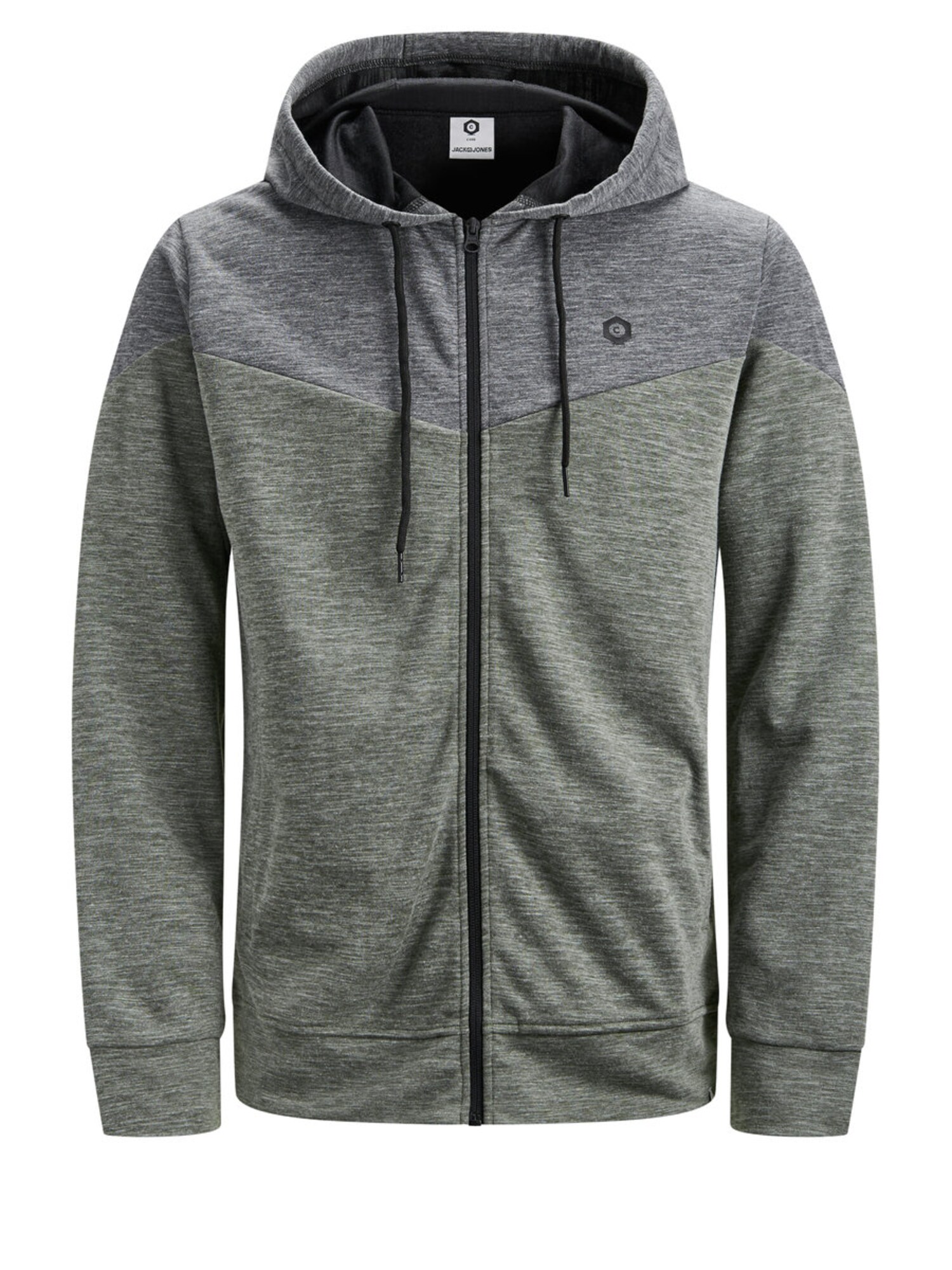 Jack And Jones Heren Sweatshirt Grijs Gemeleerd Groen jack and jones kopen in de aanbieding