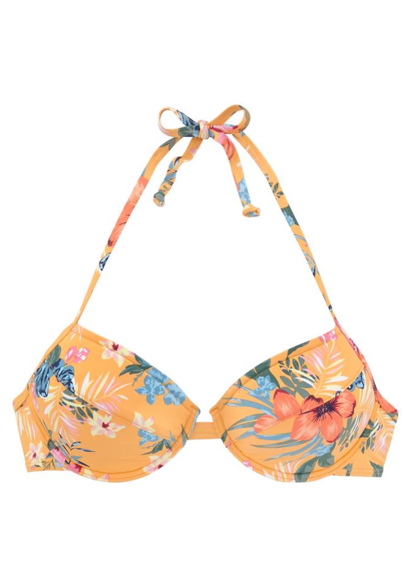 BENCH Bikinový top 'Maui'  žltá / zmiešané farby