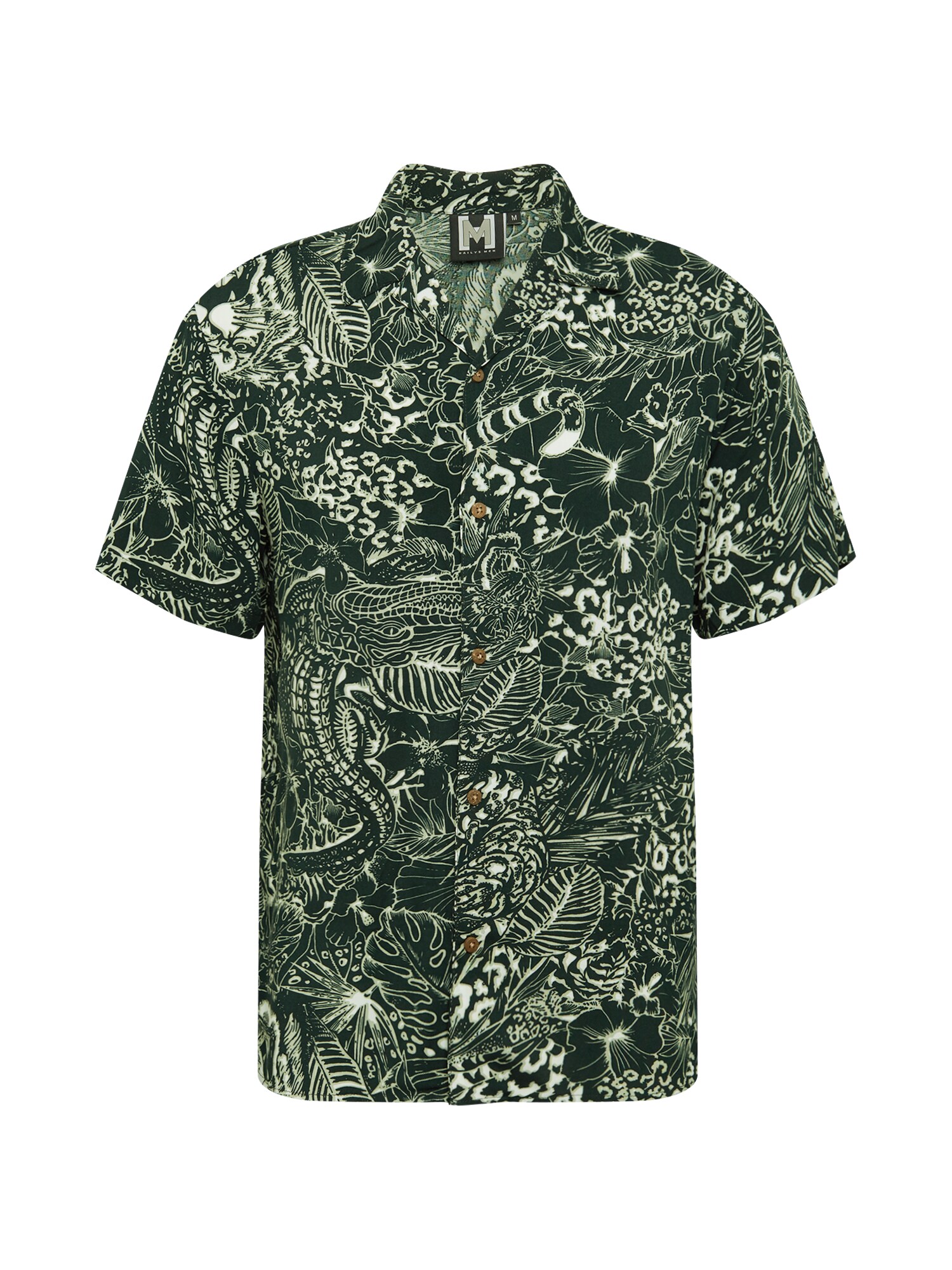 Hailys Men Dalykiniai marškiniai 'Hawaii'  tamsiai žalia / balta