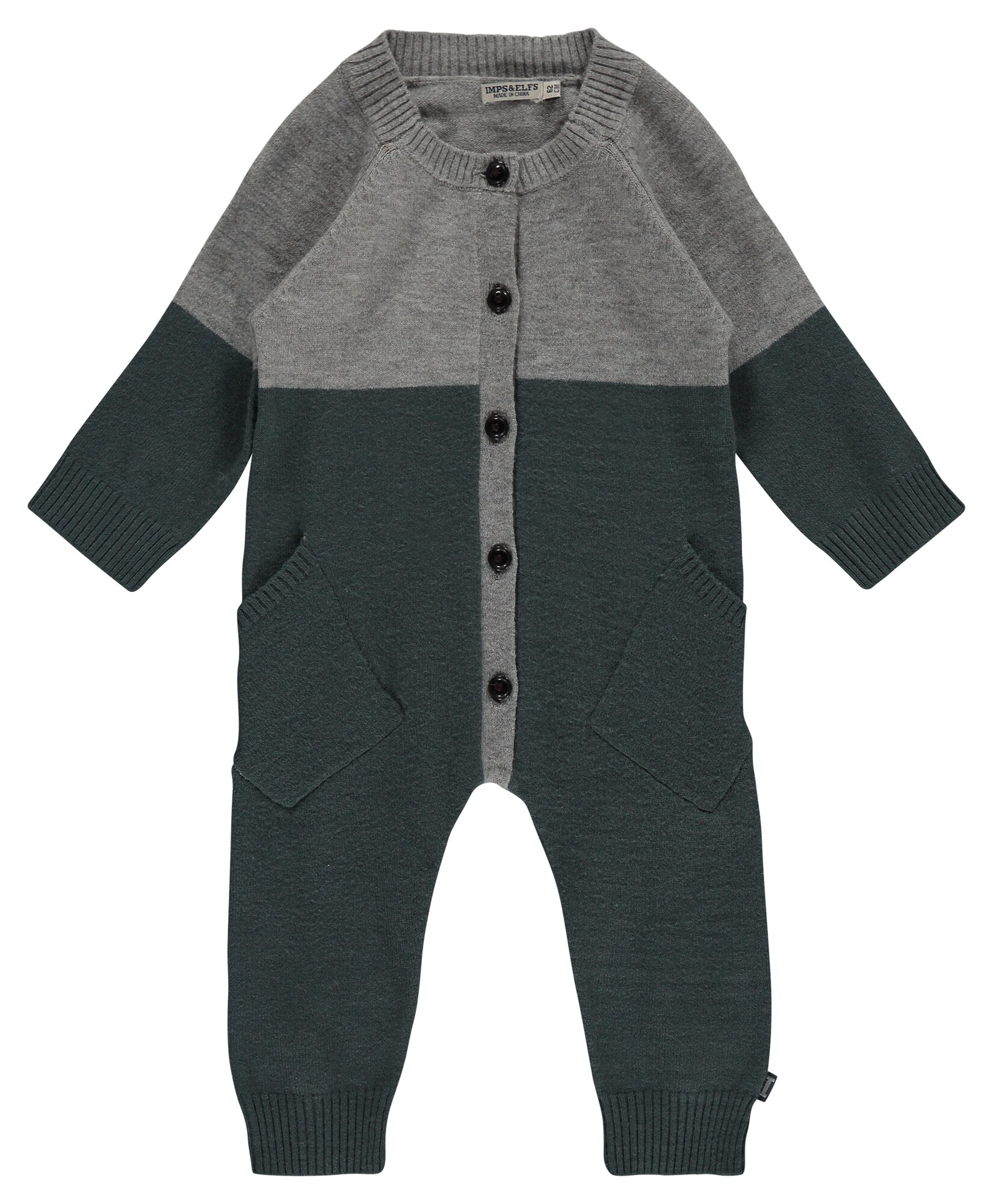 Impselfs Jongens Rompertjebody Grijs Donkergroen impselfs kopen in de aanbieding