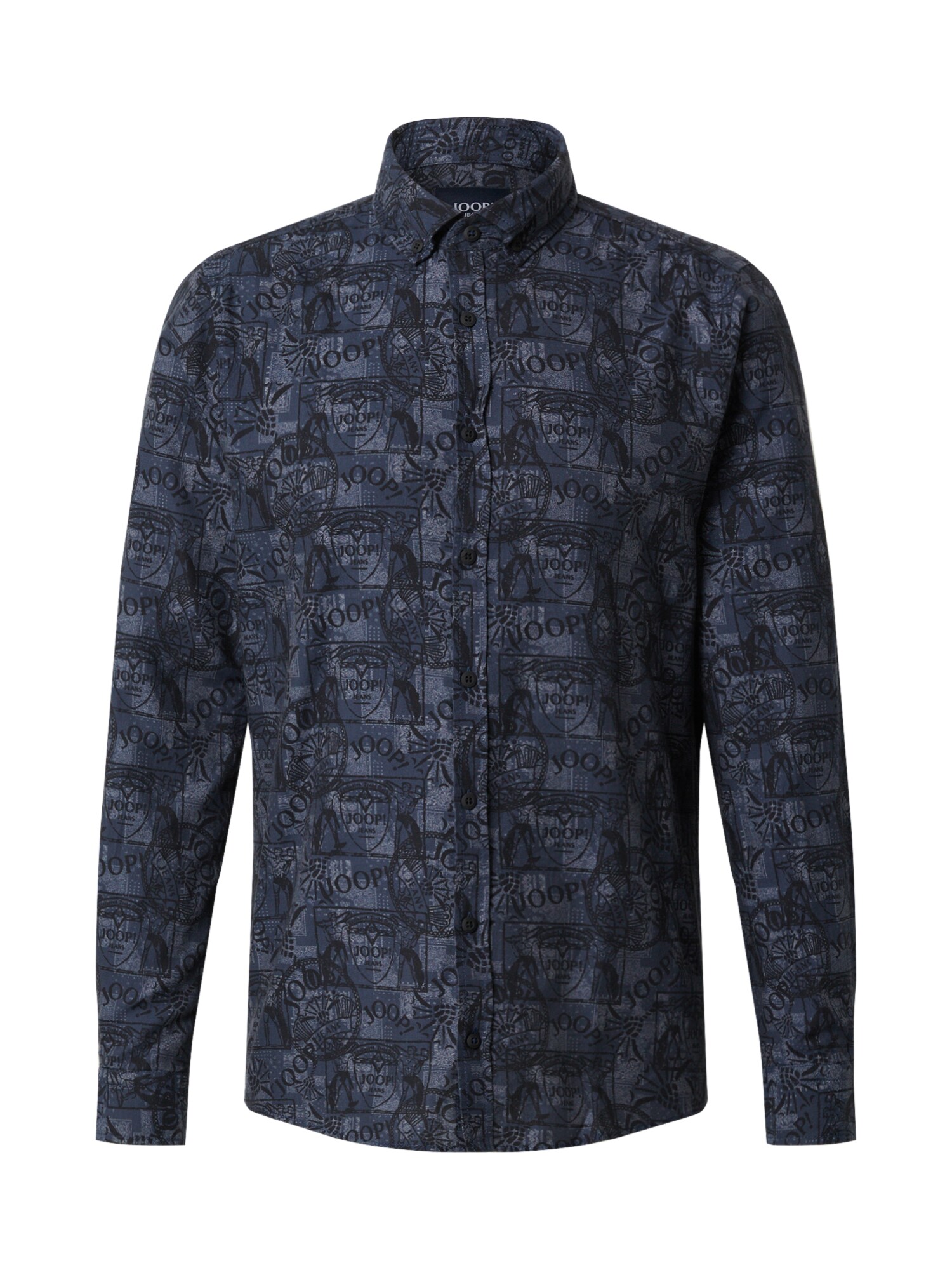 JOOP! Jeans Dalykiniai marškiniai 'Heli'  tamsiai mėlyna jūros spalva / nakties mėlyna / melsvai pilka