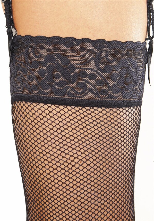 LASCANA, Samodržící punčochy, černá, obrázek 3 z 7