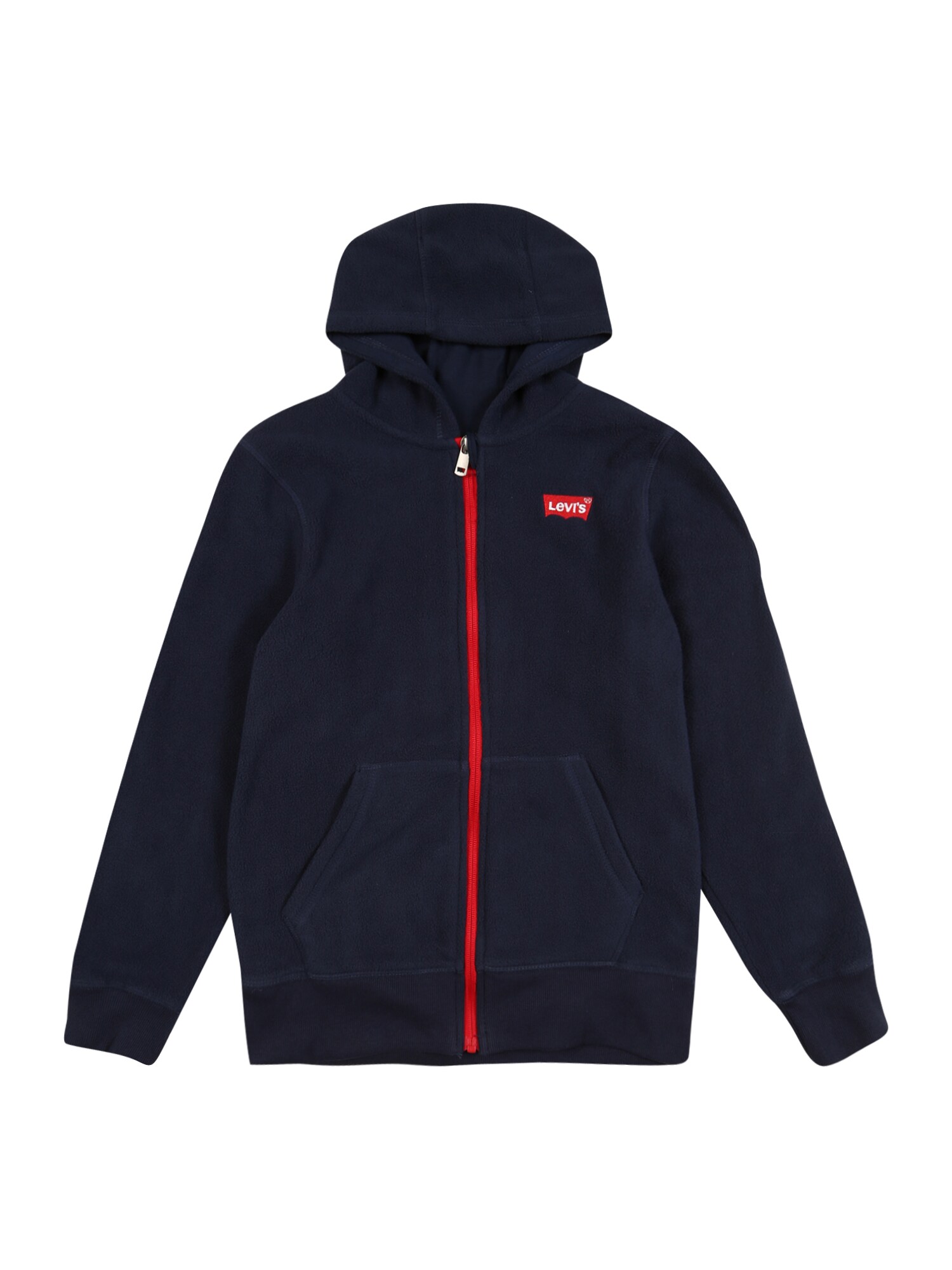 LEVI'S Flisinis džemperis  raudona / tamsiai mėlyna