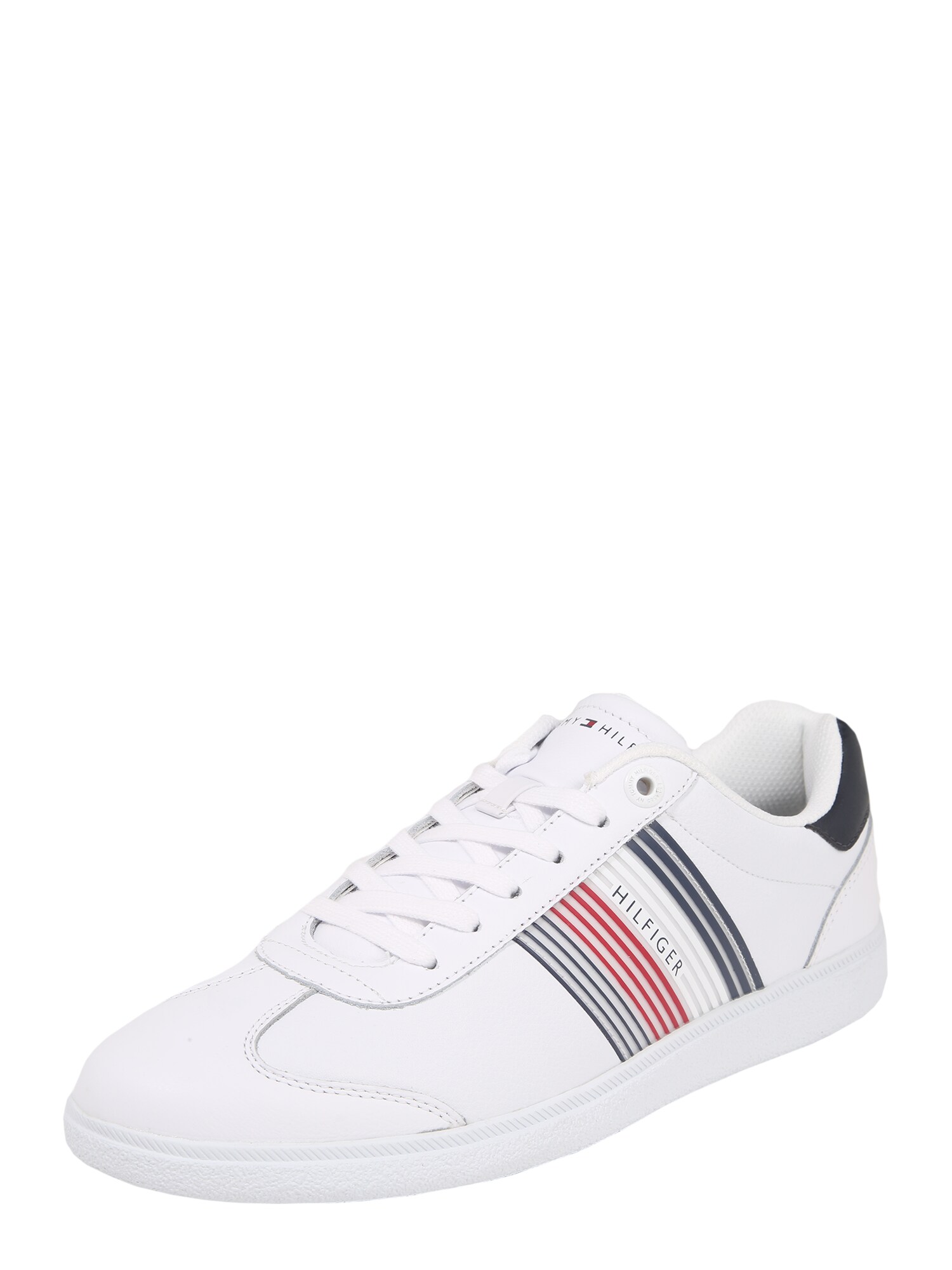 TOMMY HILFIGER Sportbačiai be auliuko 'Essential'  balta / tamsiai mėlyna / raudona