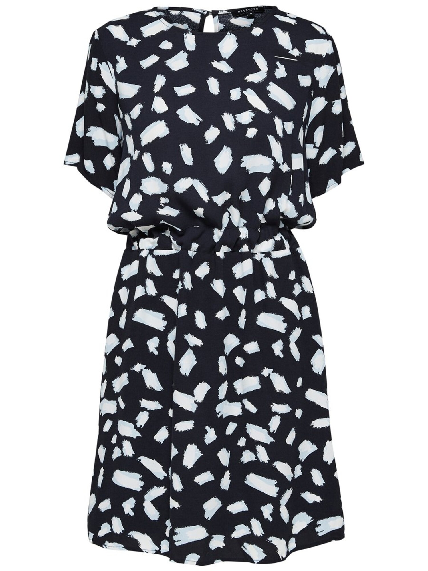 Selected Femme Dames Jurk Nachtblauw Wit selected femme kopen in de aanbieding