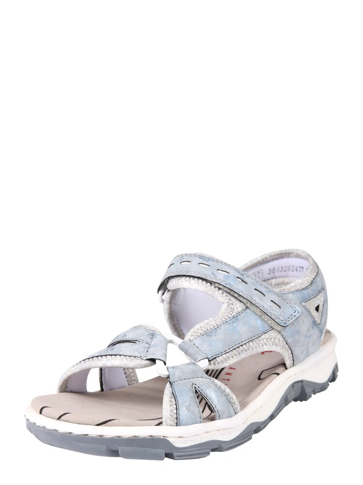 Rieker Trekkingsandale Damen Größe 36 taubenblau / hellblau / grau / silbergrau