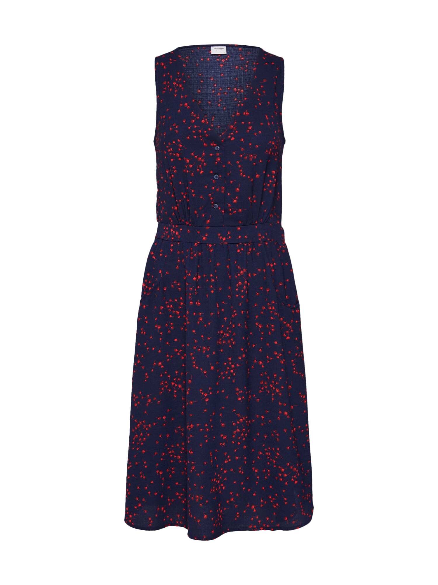 Jacqueline De Yong Dames Jurk Layla Navy Rood jacqueline de yong kopen in de aanbieding