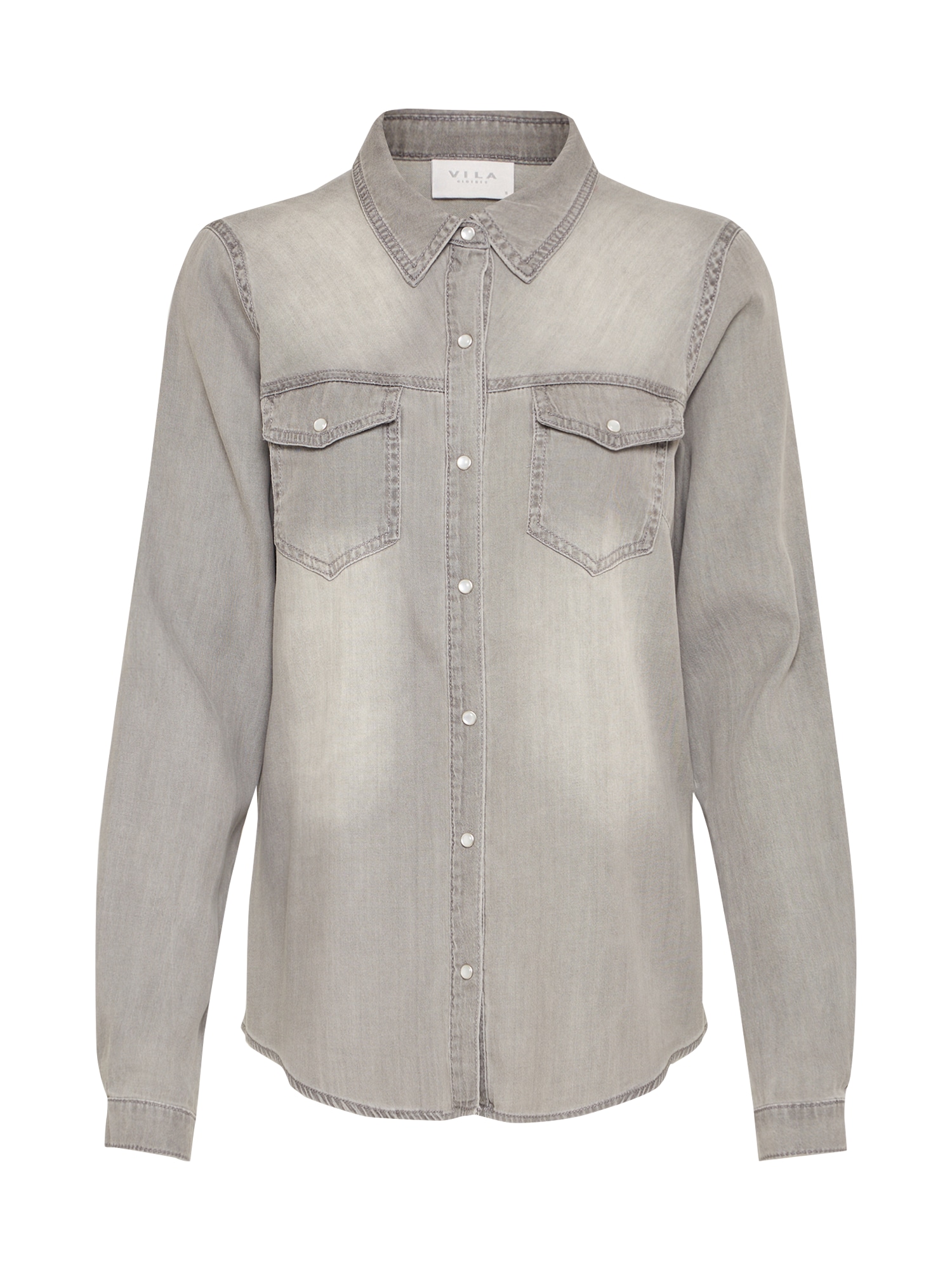 VILA Blusa 'VIBISTA'  gris denim