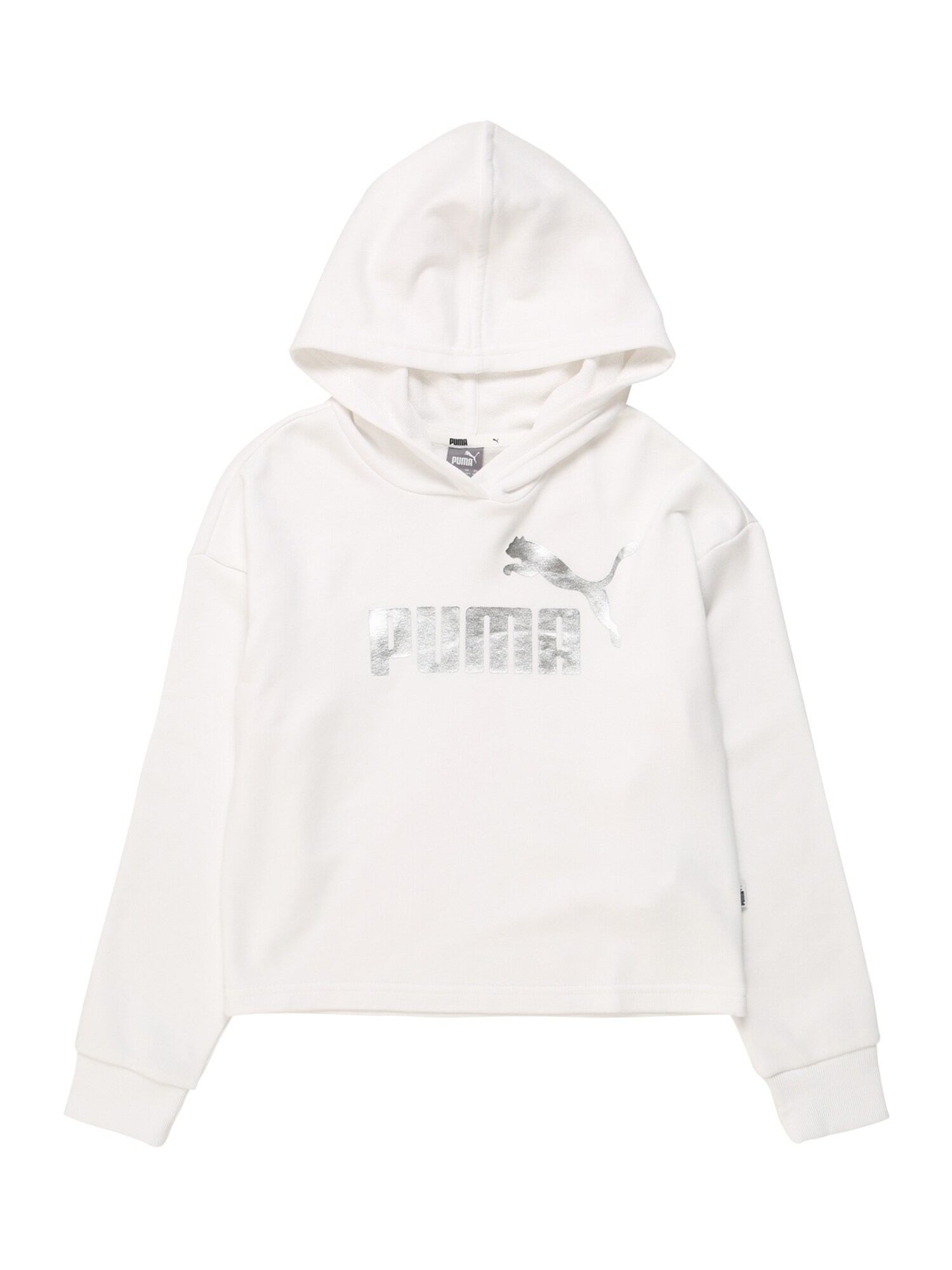 PUMA Sportinio tipo megztinis  sidabrinė / balta
