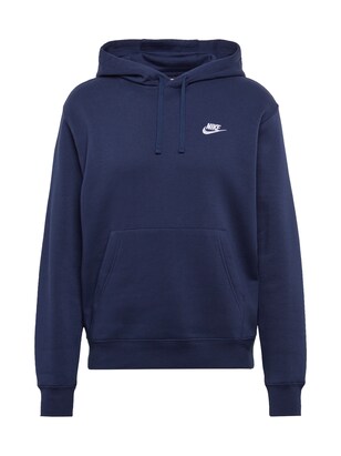 Nike Sportswear Sweatshirt ‘Club Fleece’ Donkerblauw / Wit