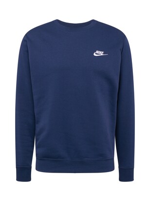 Nike Sportswear Sweatshirt ‘Club Fleece’ Marine / Wit