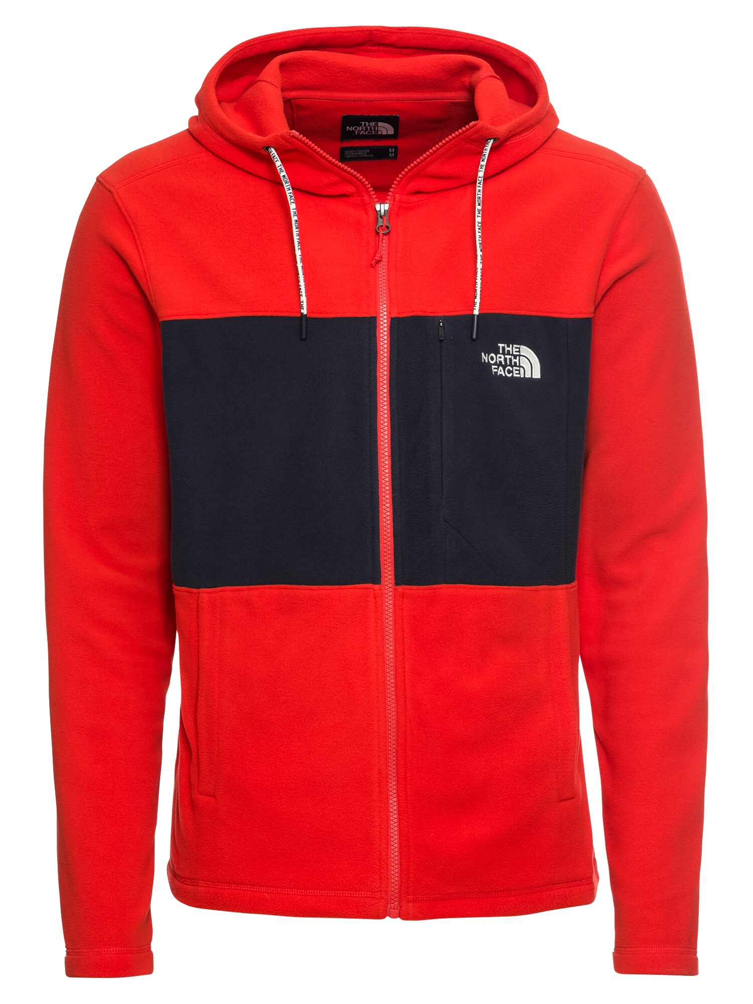 The North Face Heren Sweatvest Donkerblauw Vuurrood the north face kopen in de aanbieding