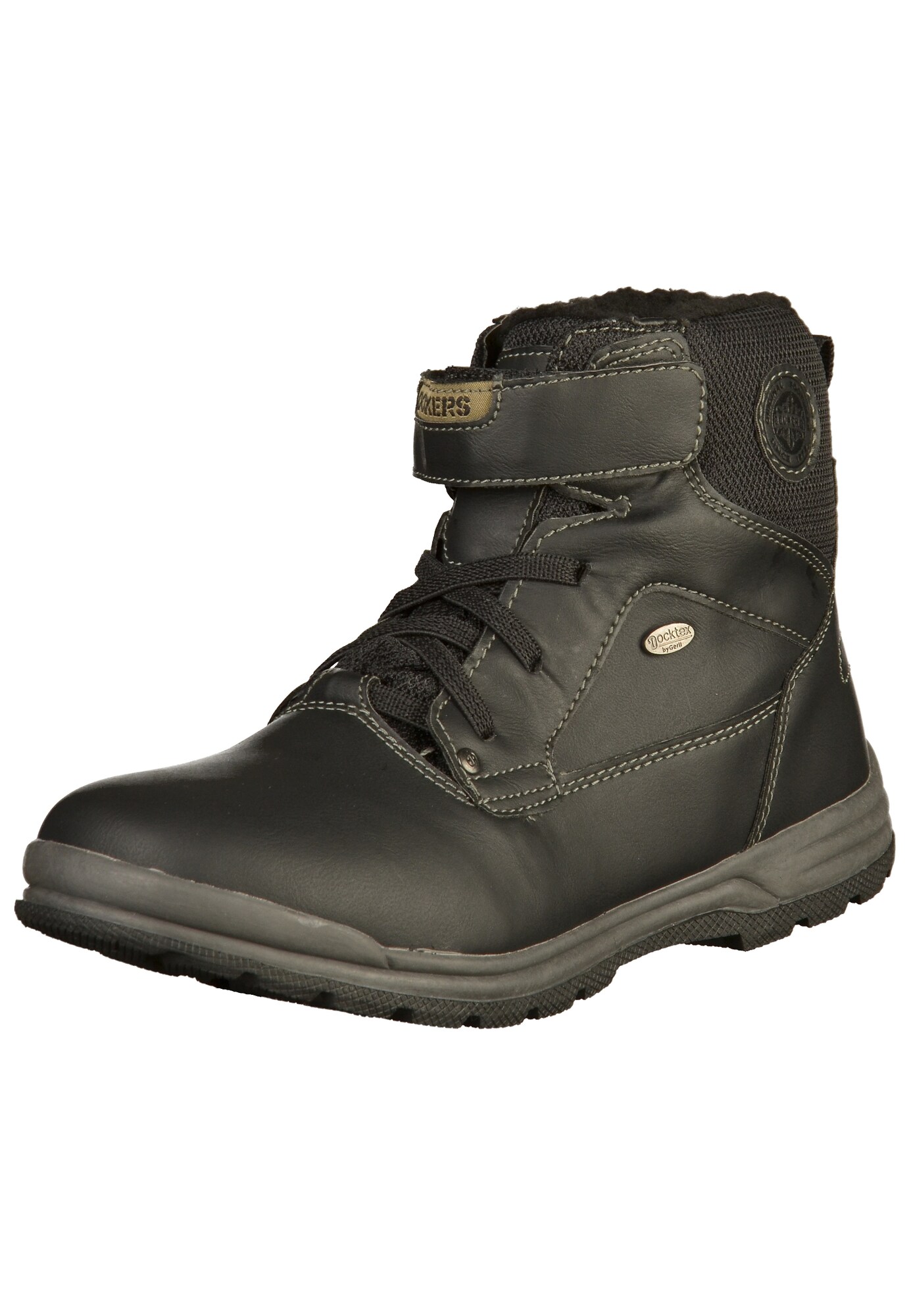 Dockers By Gerli Heren Boots Donkergrijs Zwart Gemeleerd dockers by gerli kopen in de aanbieding