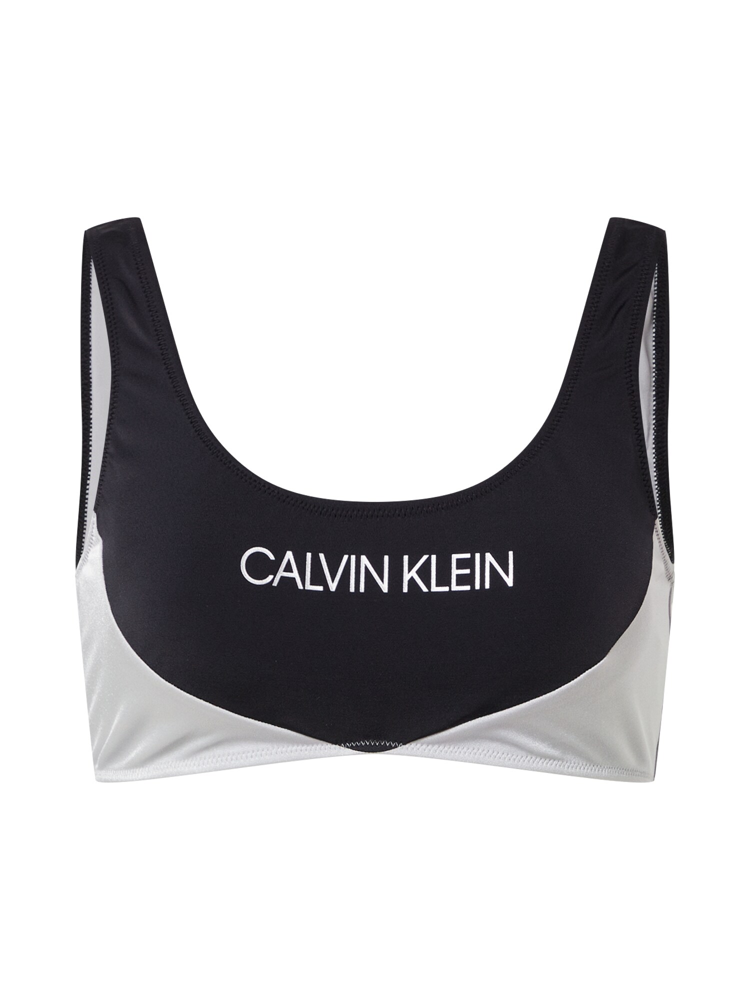 Calvin Klein Swimwear Liemenėlė  juoda / balta