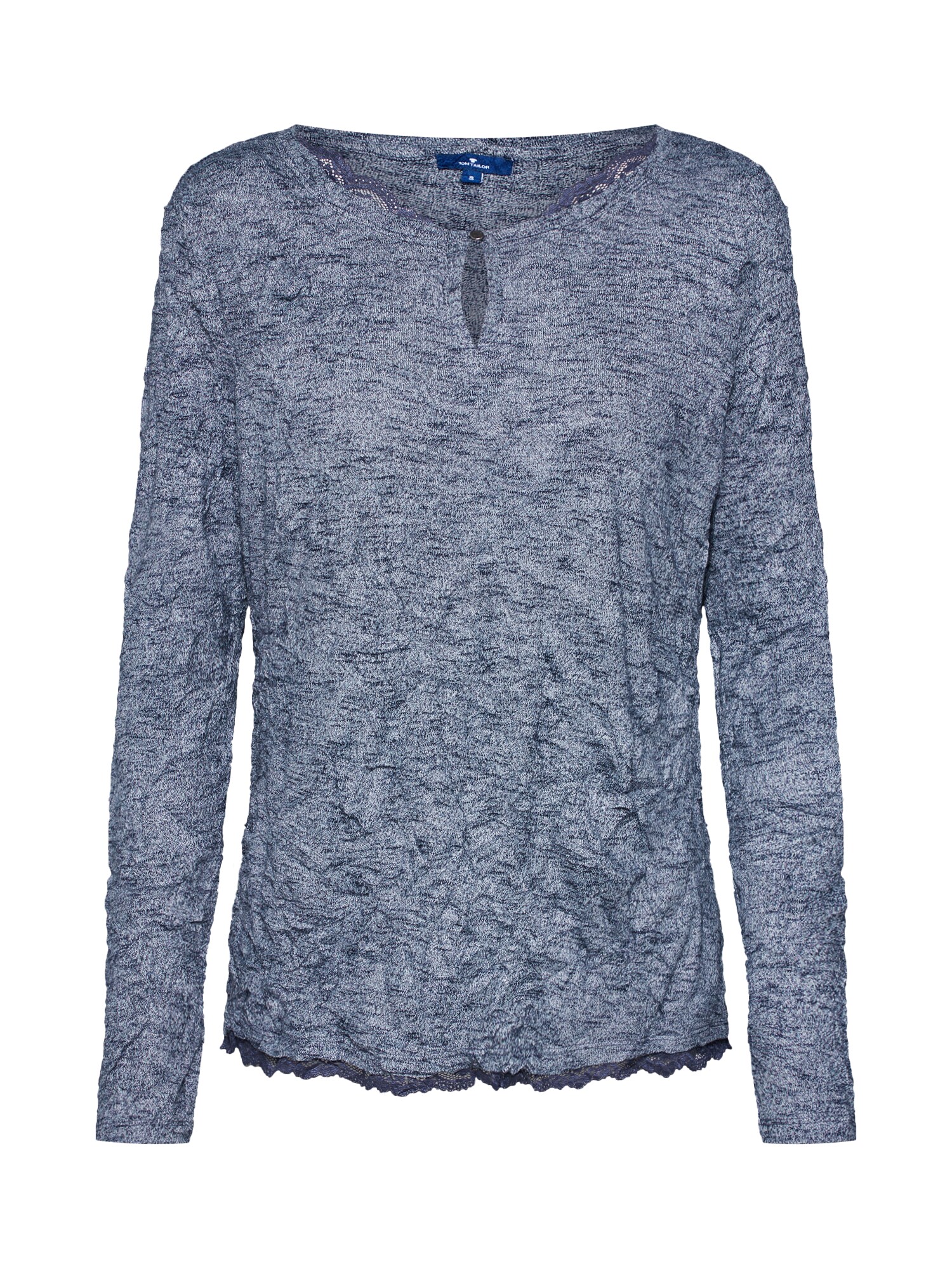 Tom Tailor Dames Shirt Crincle Donkerblauw tom tailor kopen in de aanbieding