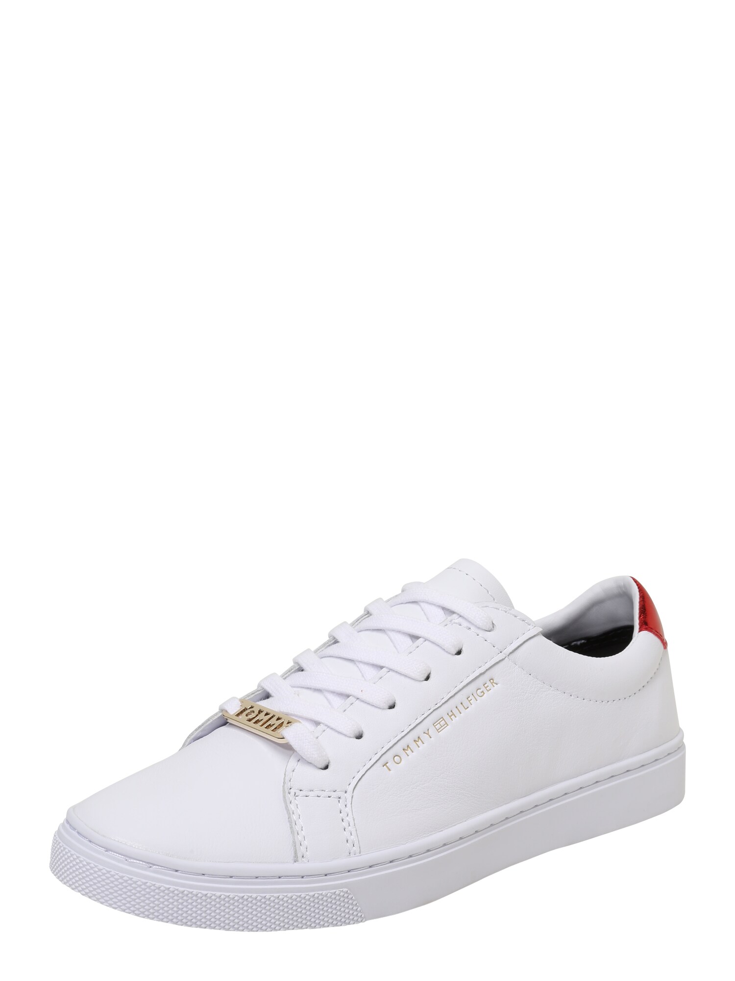 TOMMY HILFIGER Nízke tenisky 'Essential'  zlatá / červená / biela
