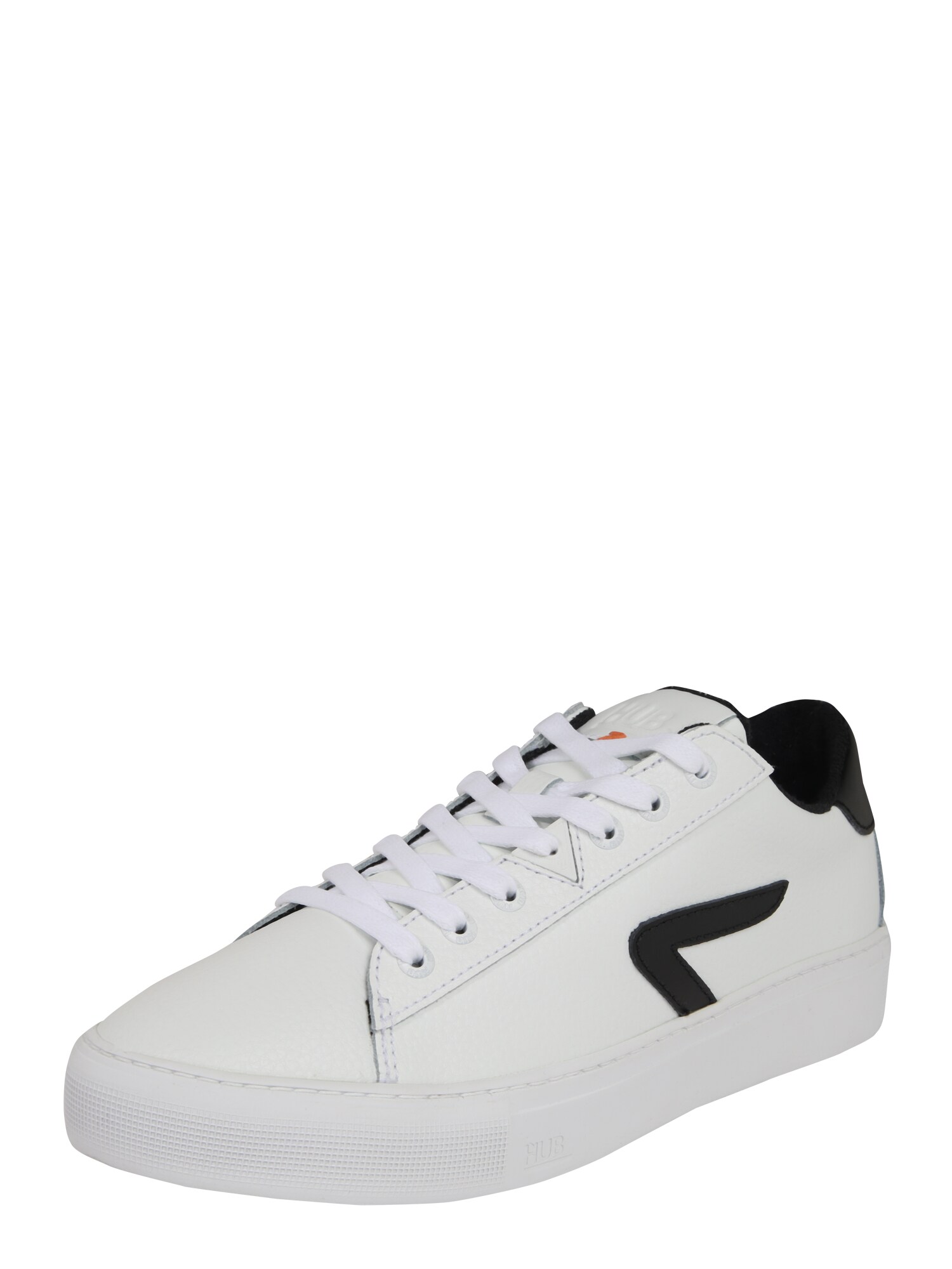 HUB Sportbačiai be auliuko 'L31 Leather (no perf)'  juoda / balta