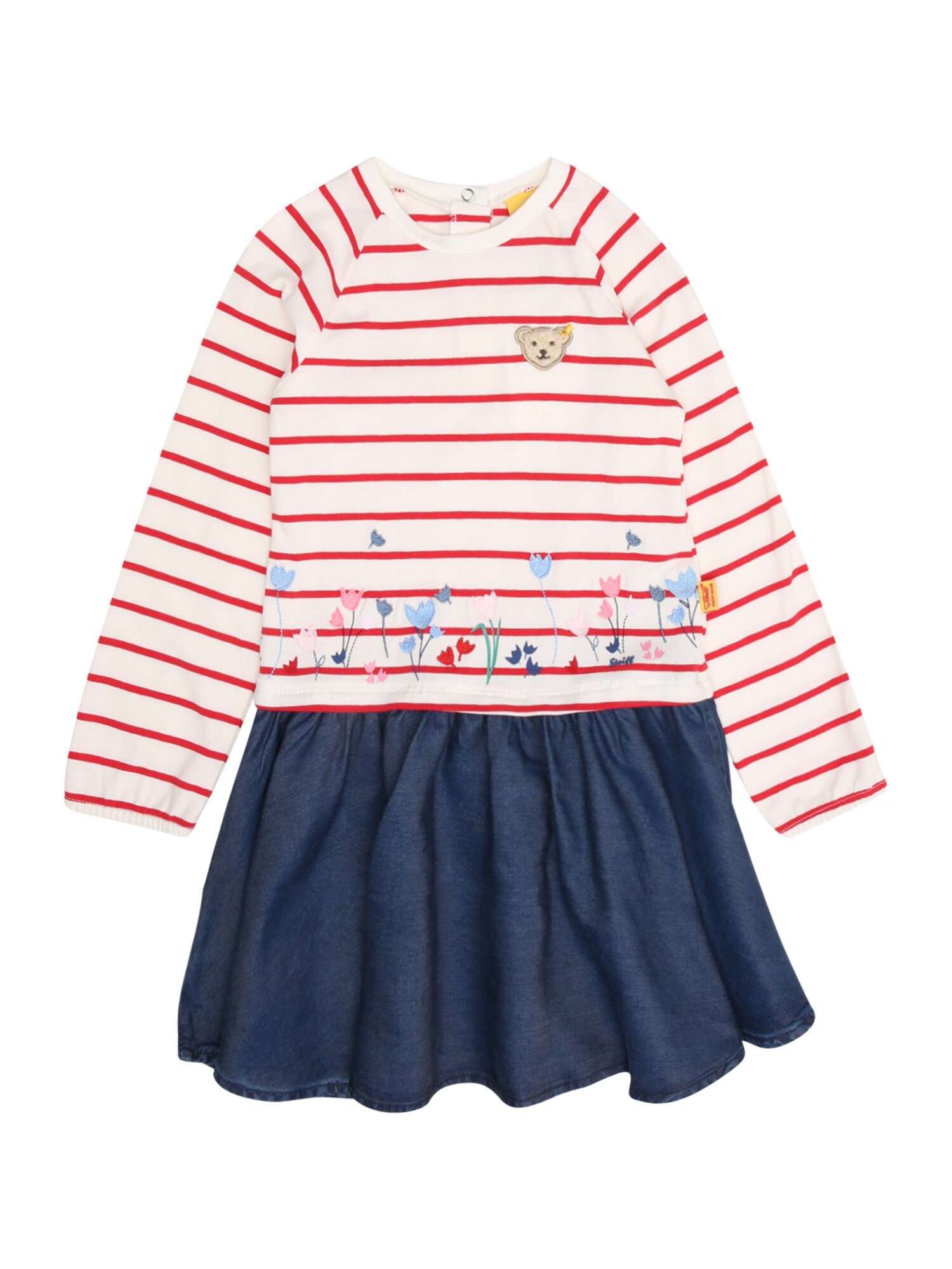 Steiff Collection Meisjes Jurk Blauw Rood Wit steiff collection kopen in de aanbieding