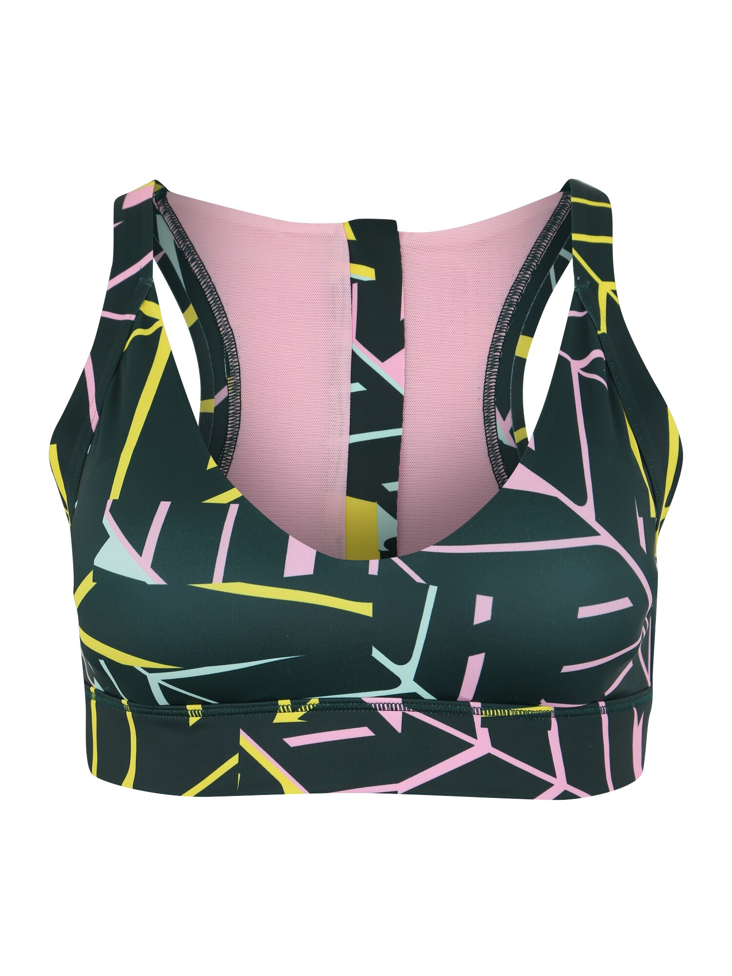 Puma Dames Sport Bh Cosmic Donkergroen Rosa puma kopen in de aanbieding