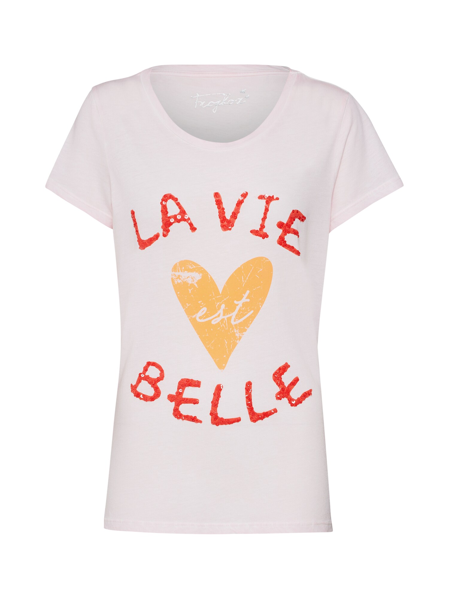 Frogbox Dames Shirt La Vie Est Belle Rosa frogbox kopen in de aanbieding