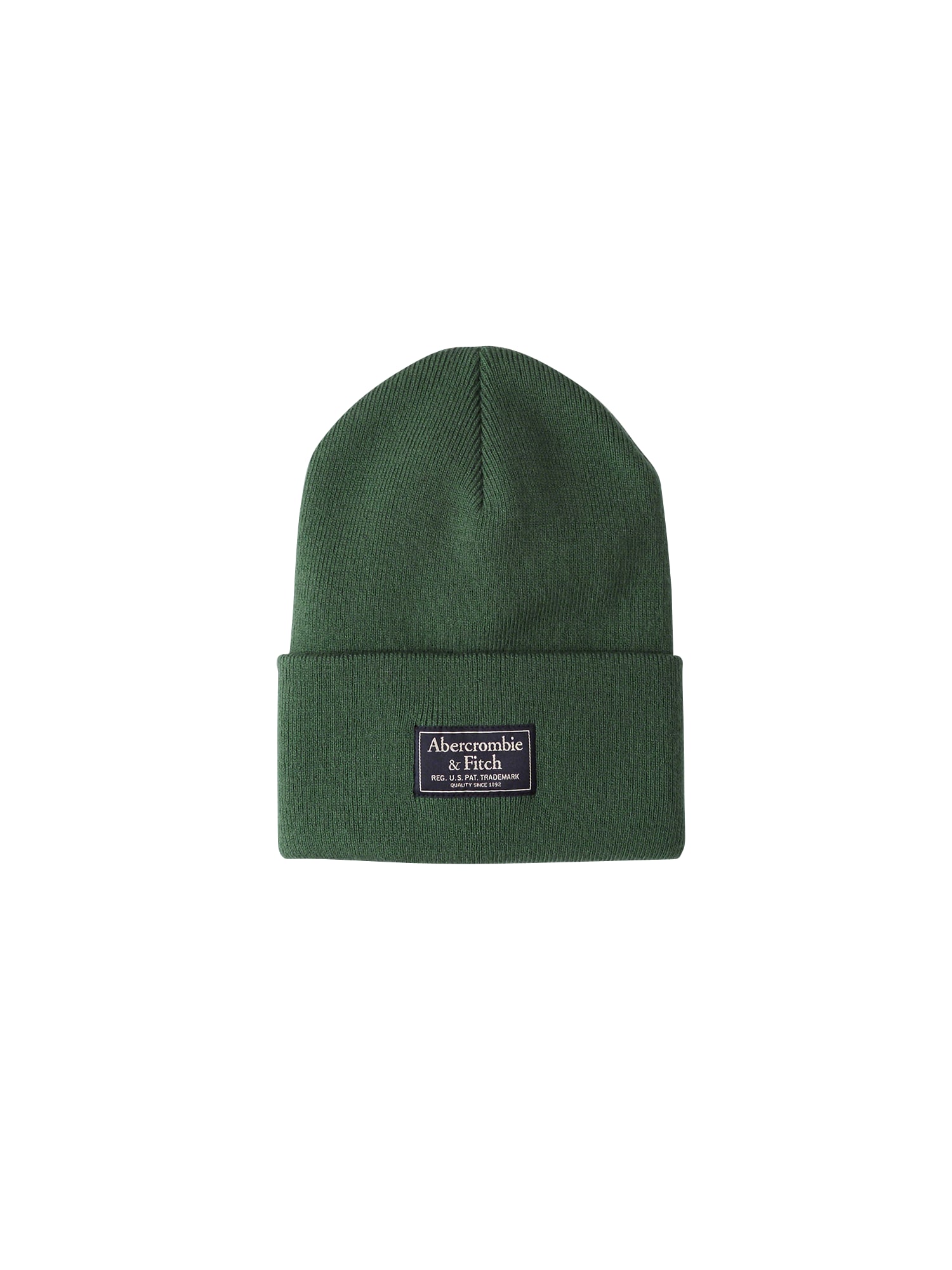 Abercrombie Fitch Heren Muts Bts18 Turn Up Beanie Color 4Cc Navy Groen abercrombie fitch kopen in de aanbieding