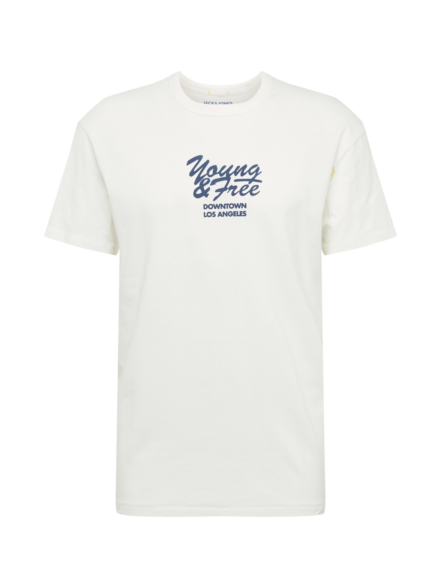 Jack And Jones Heren Shirt Westcoast Donkerblauw Geel Wit jack and jones kopen in de aanbieding