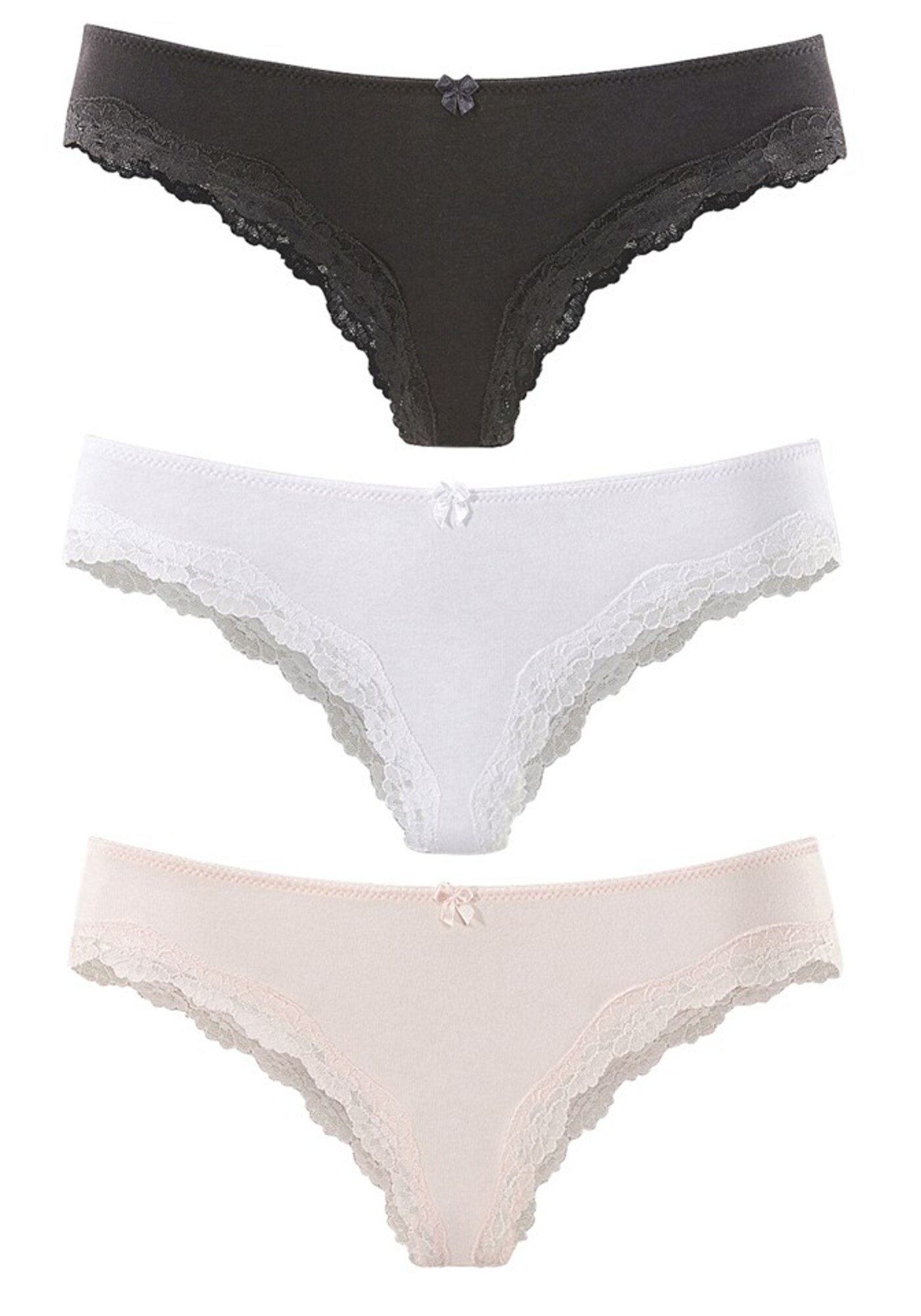 LASCANA Slip  rózsaszín / fekete / fehér akciós termékkép 1