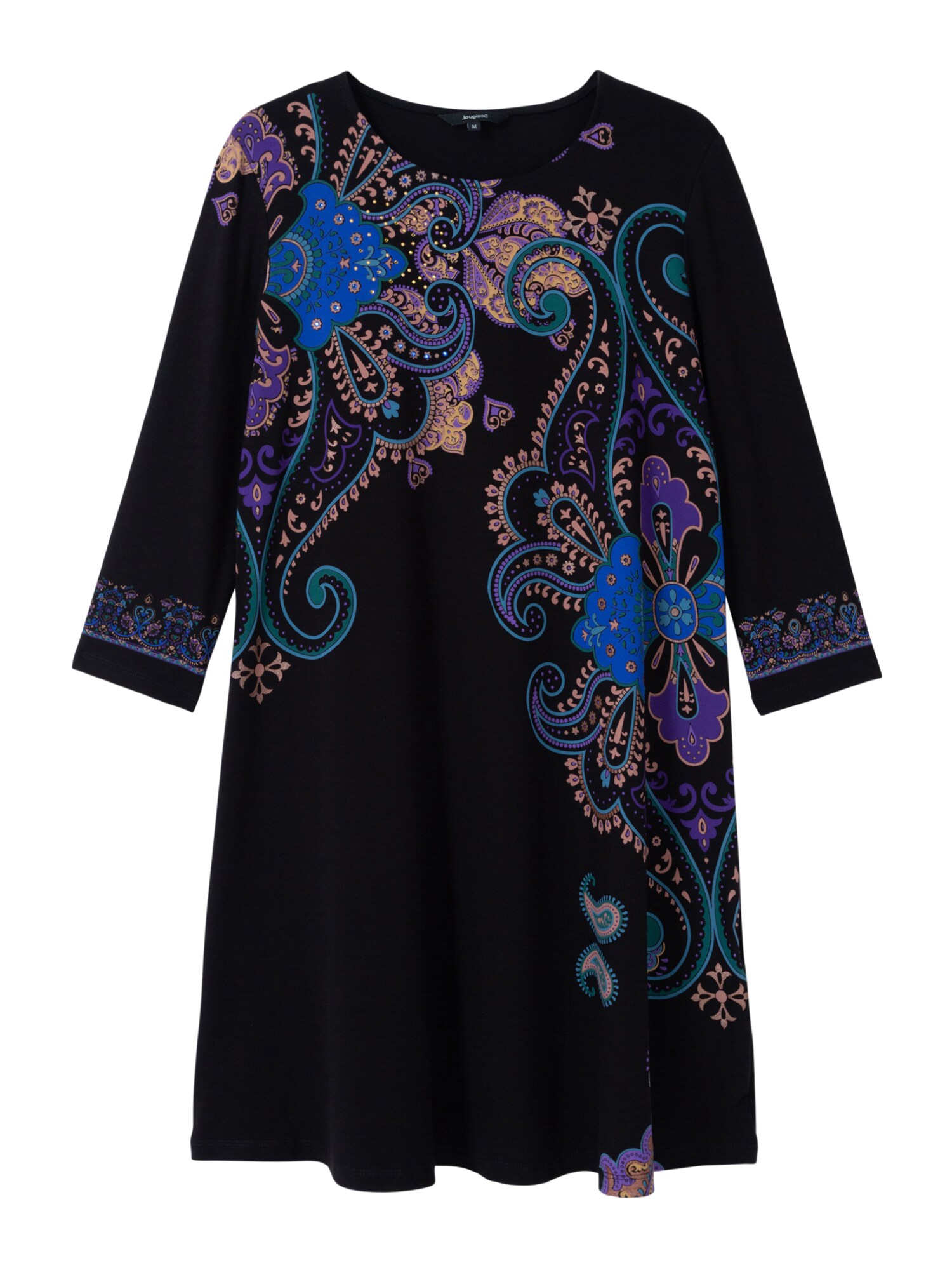 Desigual Suknelė  juoda / mėlyna / purpurinė / kūno spalva