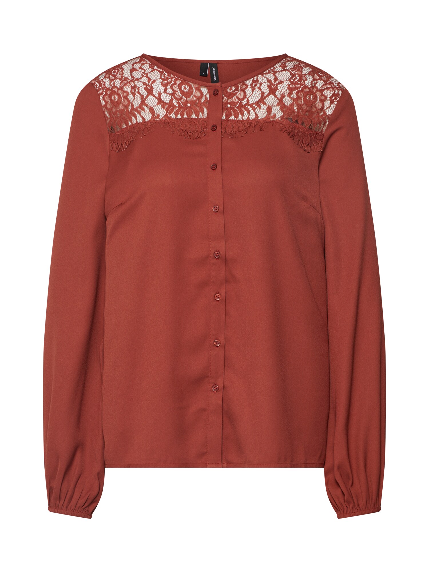 Vero Moda Dames Blouse Vmharper Roestbruin vero moda kopen in de aanbieding