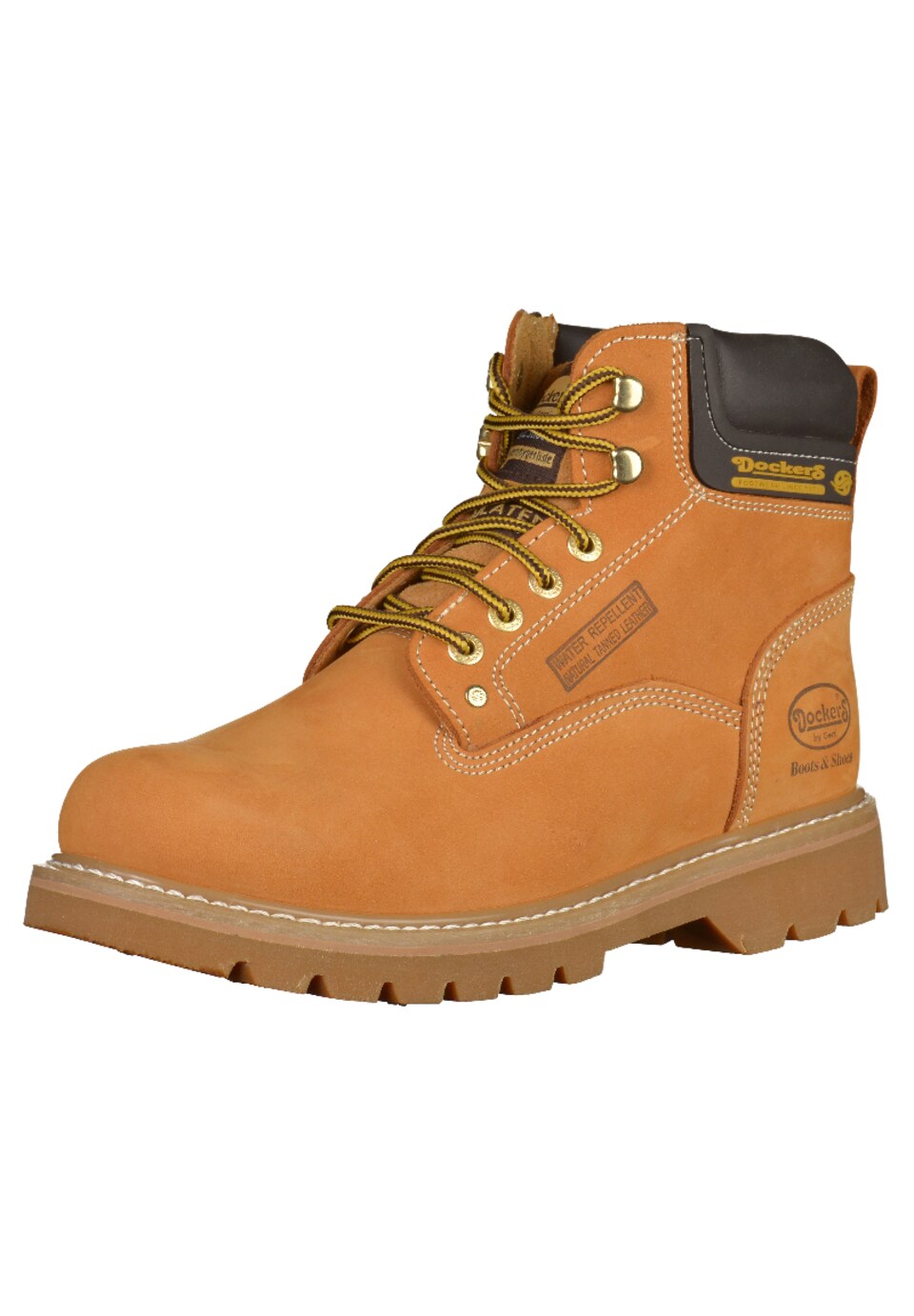 Boots med snörning '23DA104' camel / ljusbrun / gul
