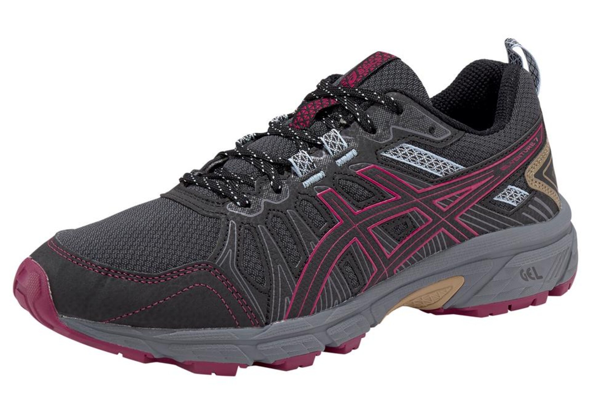 ASICS Bėgimo batai  uogų spalva / grafito