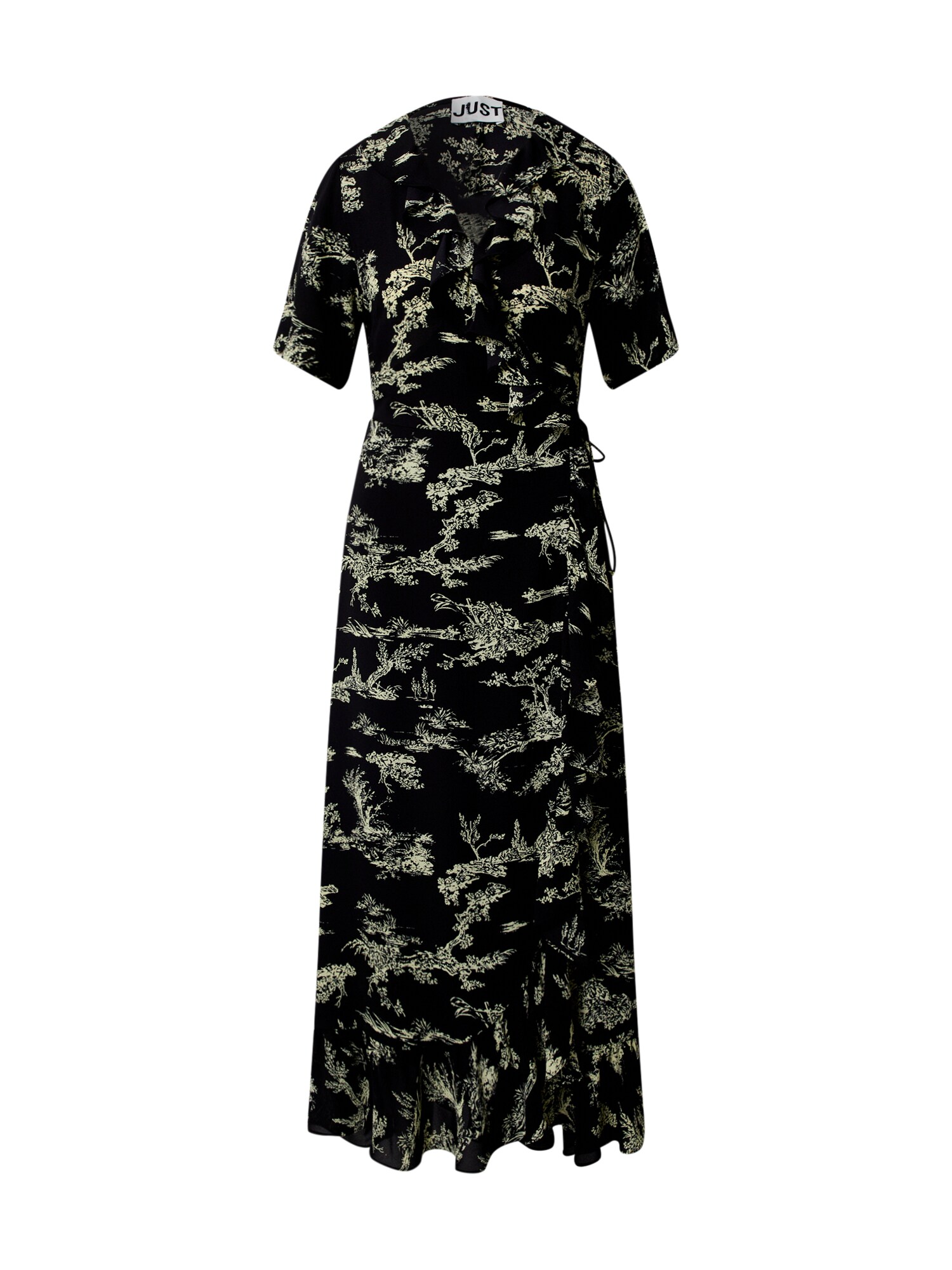 JUST FEMALE Šaty 'Mako'  zelená / čierna