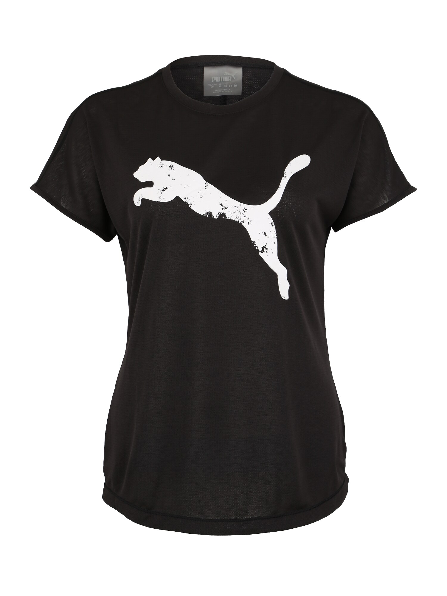 Puma Dames Functioneel Shirt Ace Zwart Wit puma kopen in de aanbieding