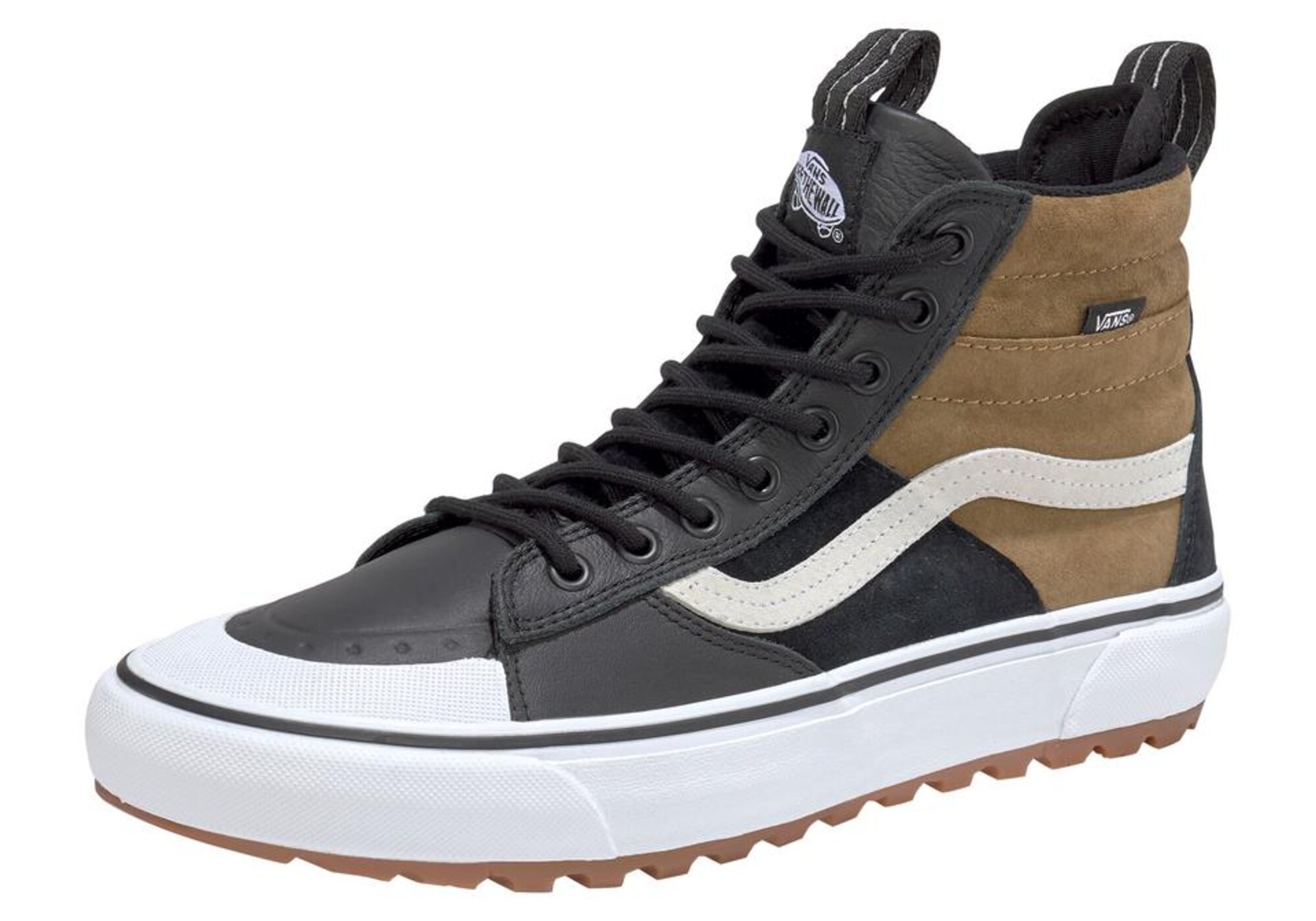 VANS Sportbačiai su auliuku  juoda / balta / ruda / pilka