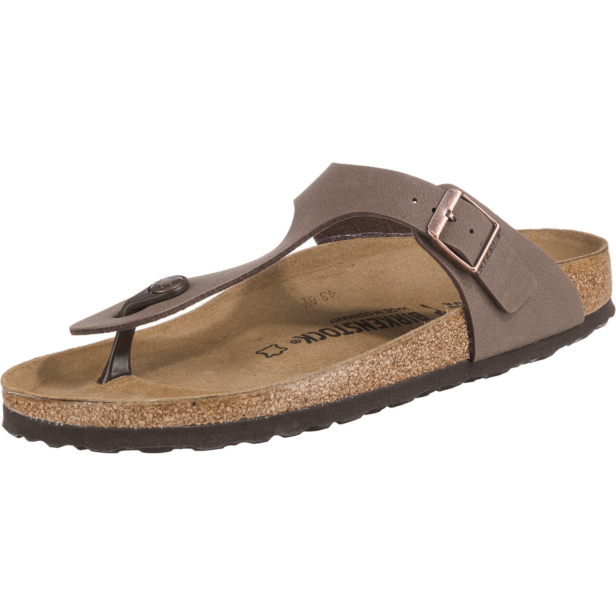 BIRKENSTOCK Šlepetės per pirštą 'Gizeh Birkoflor'  ruda