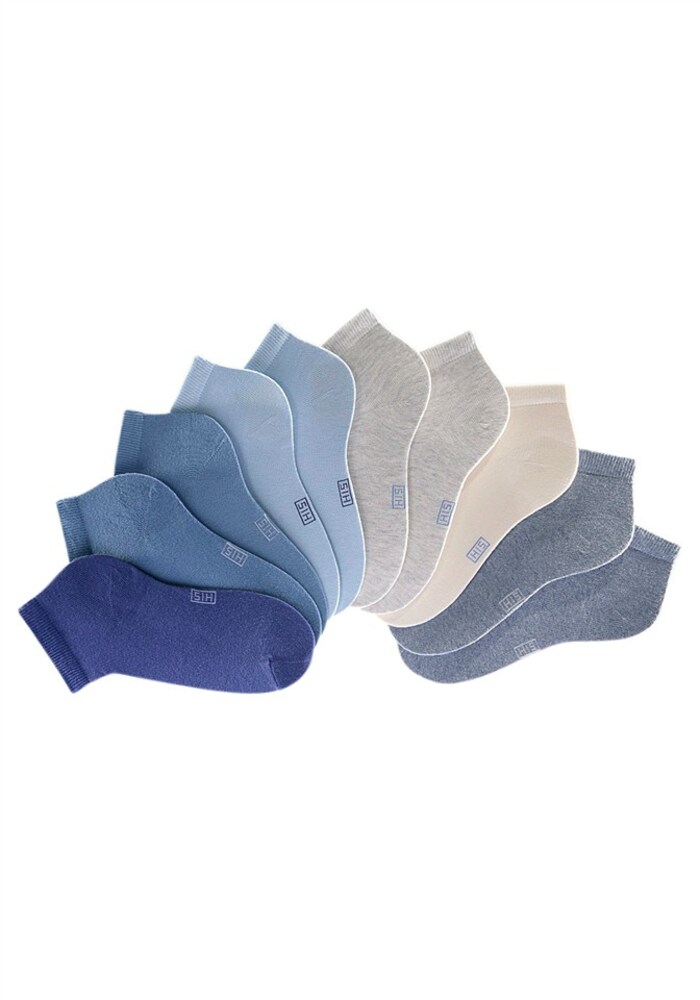 H.I.S Füßlinge Damen Größe 39/42 beige / blau / grau